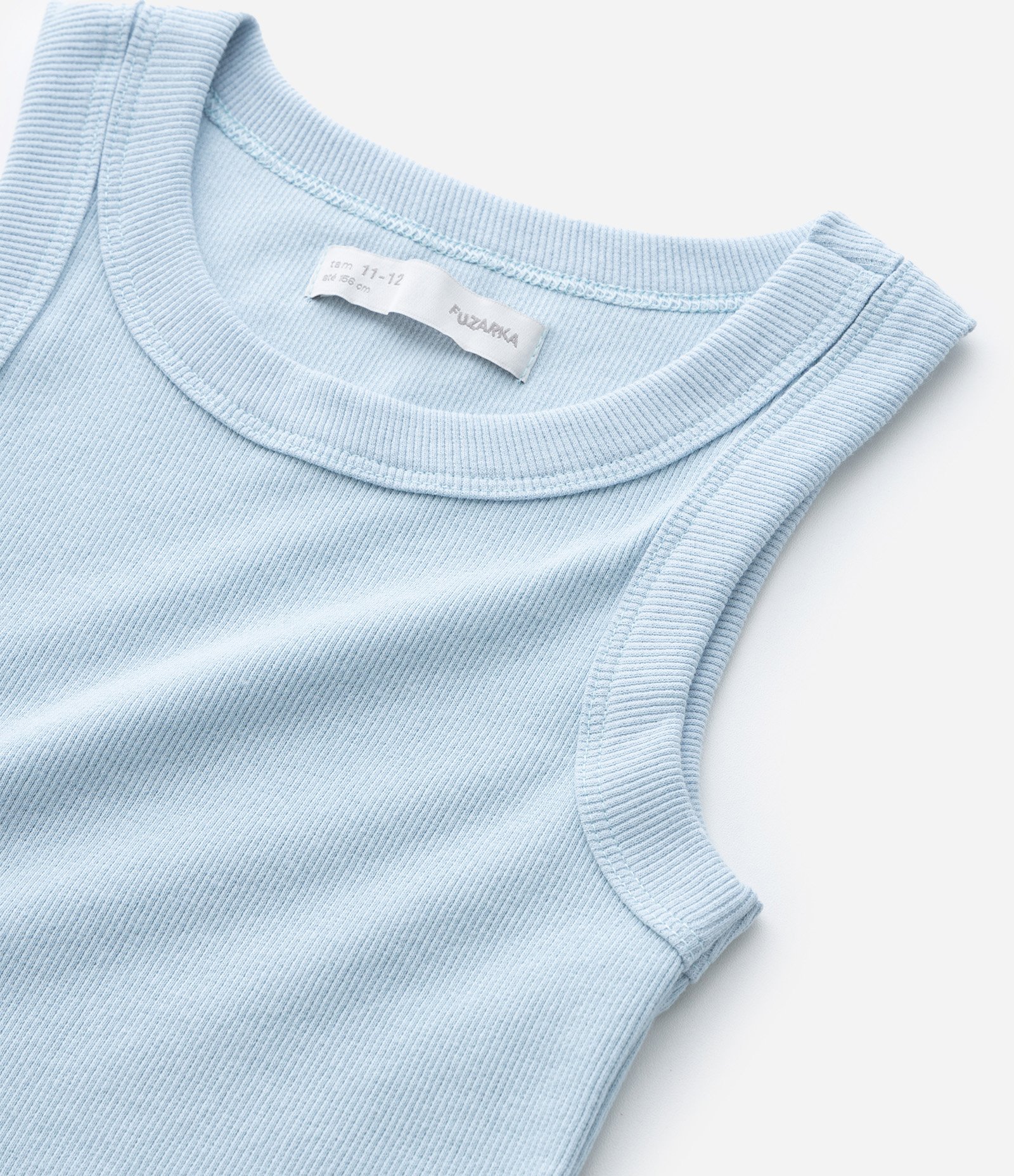 Regata Cropped Infantil em Ribana - Tam 5 a 14 Anos Azul 5