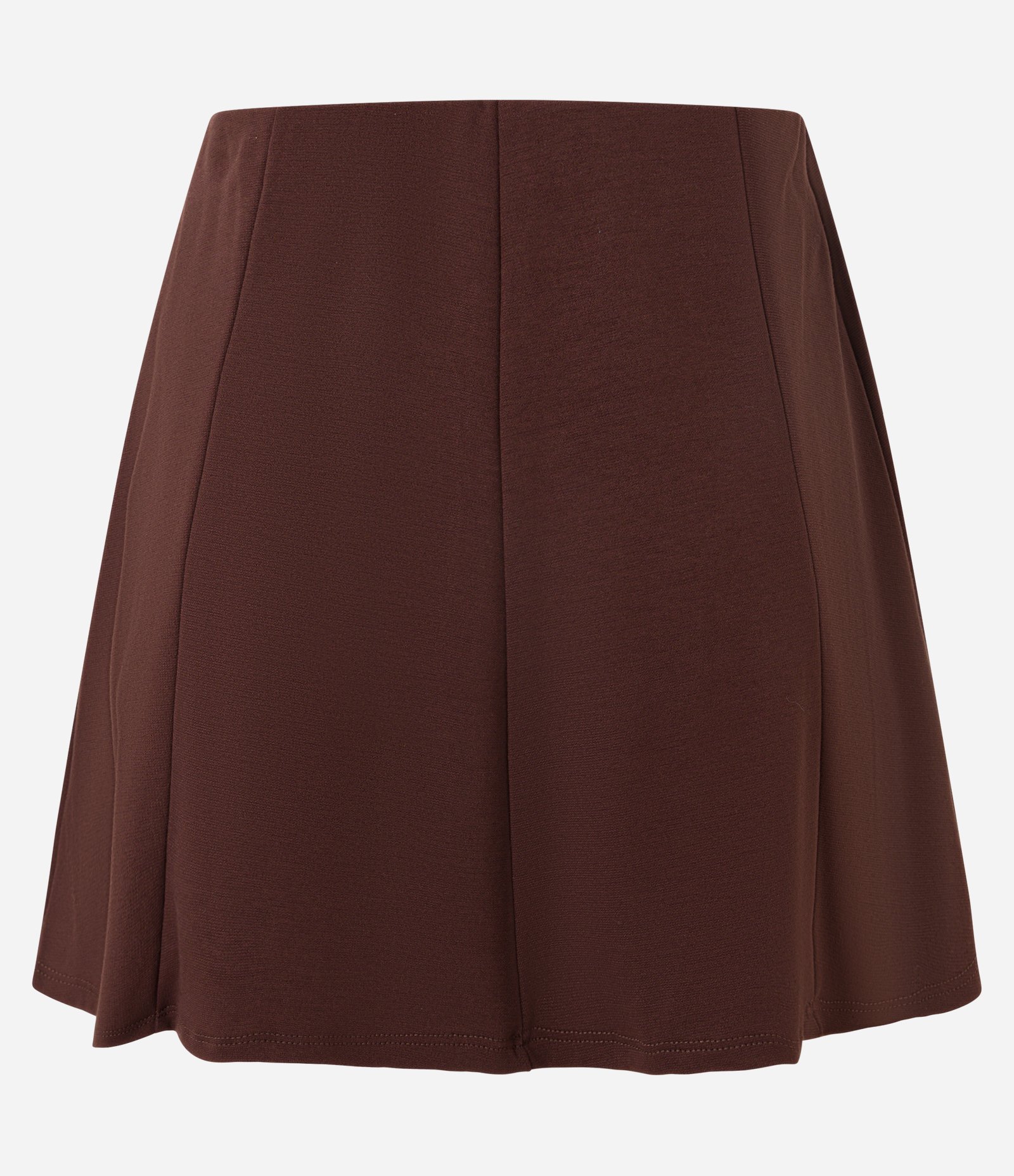 Short Saia em Ponto Roma com Recortes Marrom 6