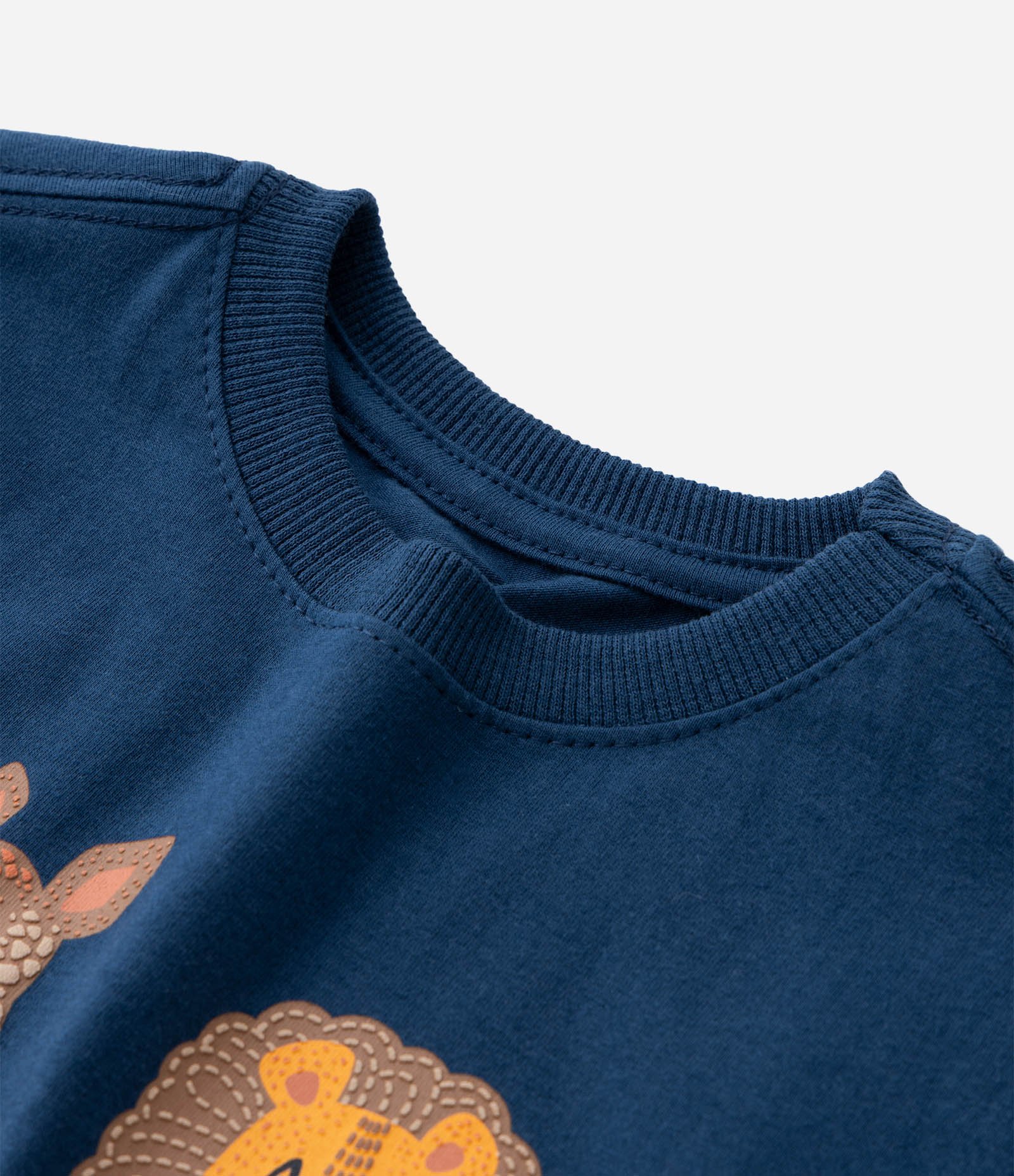 Camiseta Infantil com Estampa Bichinhos em Relevo - 1 a 6 Anos Azul 4