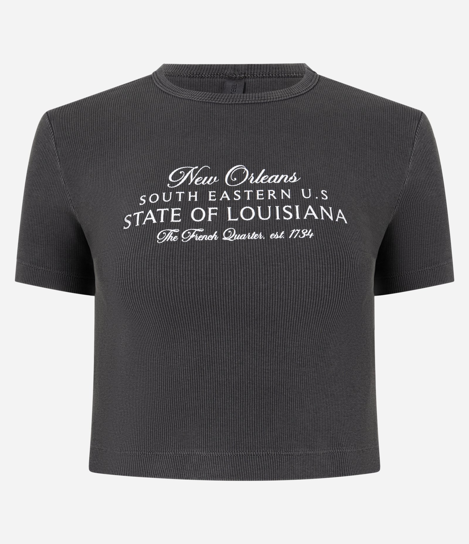 Camiseta New T-Shirt em Ribana com Estampa New Orleans Cinza Escuro 5