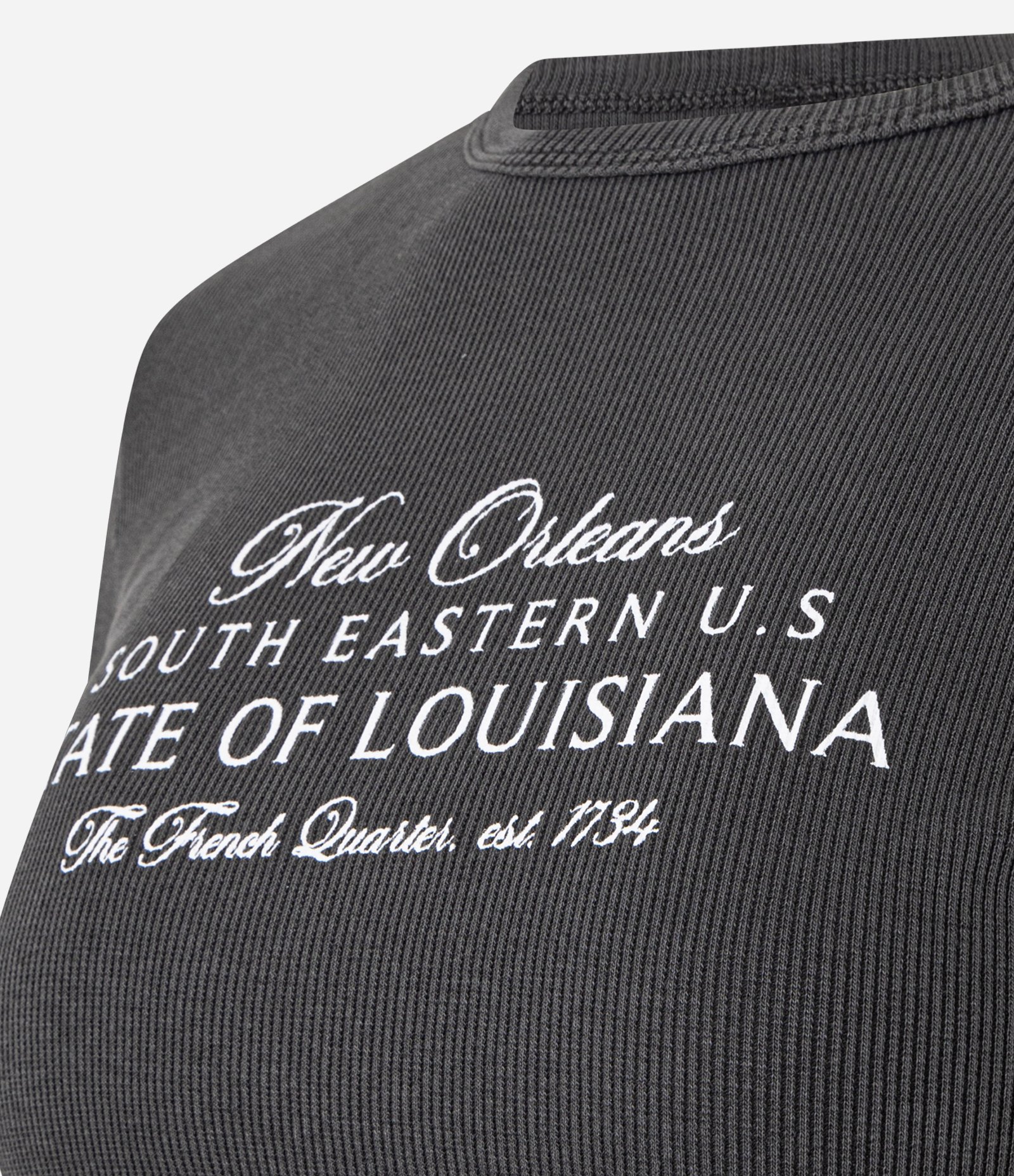 Camiseta New T-Shirt em Ribana com Estampa New Orleans Cinza Escuro 6