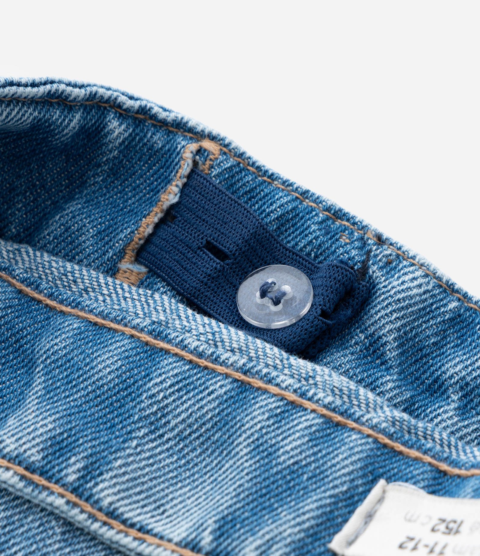 Short Mom Infantil em Jeans com Amarração em Faixa - Tam 5 a 14 Anos Azul 5