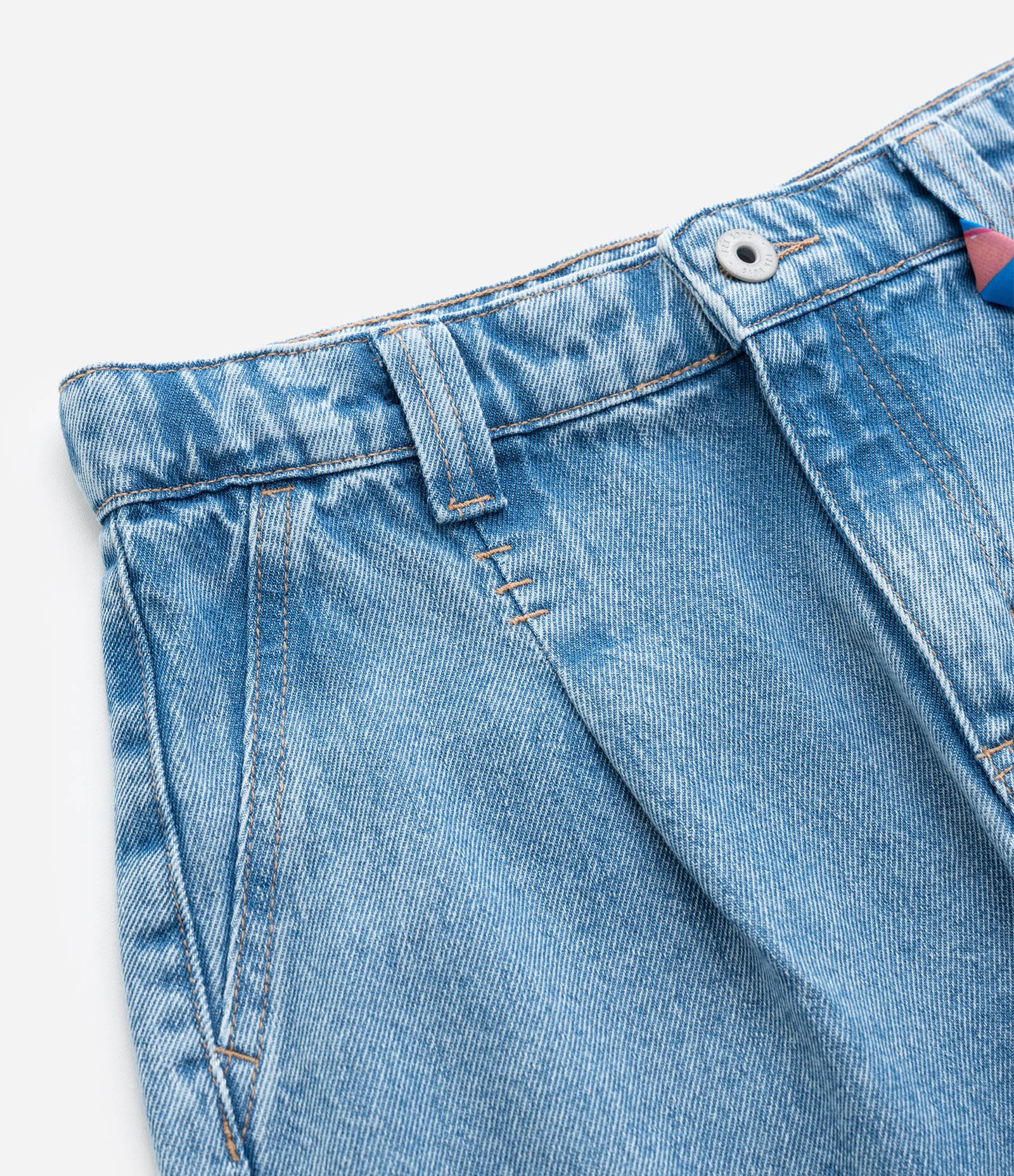 Short Mom Infantil em Jeans com Amarração em Faixa - Tam 5 a 14 Anos Azul 8