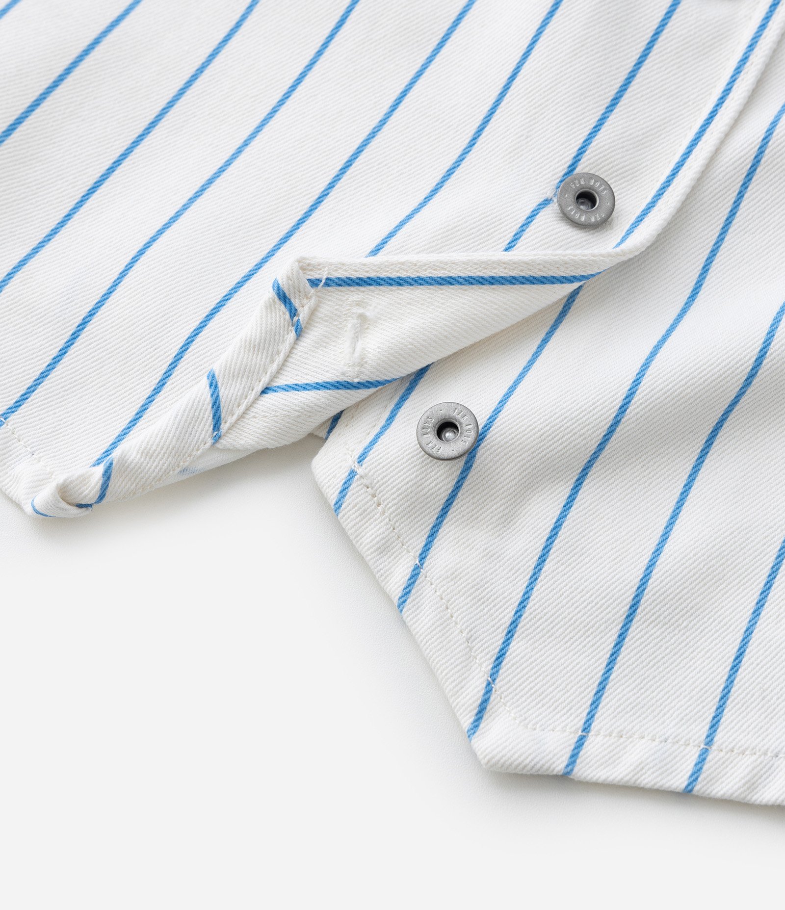 Colete Infantil em Sarja com Estampa Listrada - Tam 5 a 14 Anos Branco 5