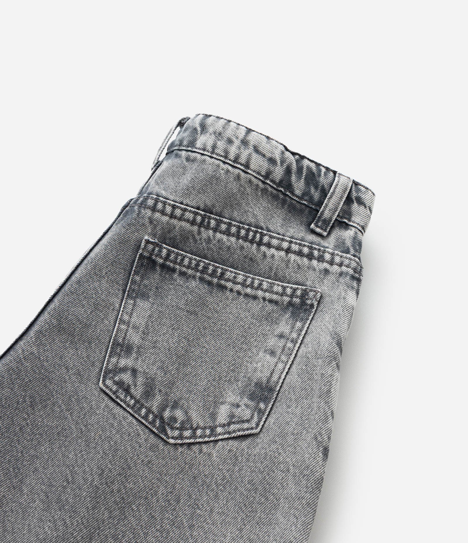 Calça Infantil Wide Leg em Jeans Estonada - Tam 5 a 14 Anos Cinza 5