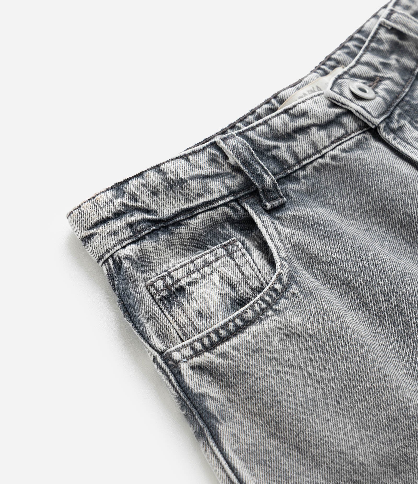 Calça Infantil Wide Leg em Jeans Estonada - Tam 5 a 14 Anos Cinza 6