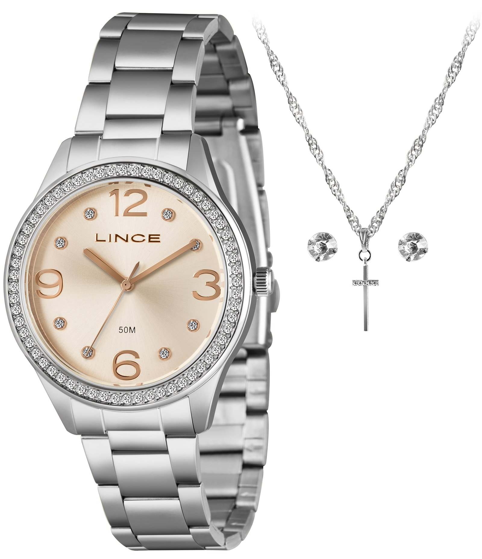 Relógio Analógico Feminino Lince Prata 1