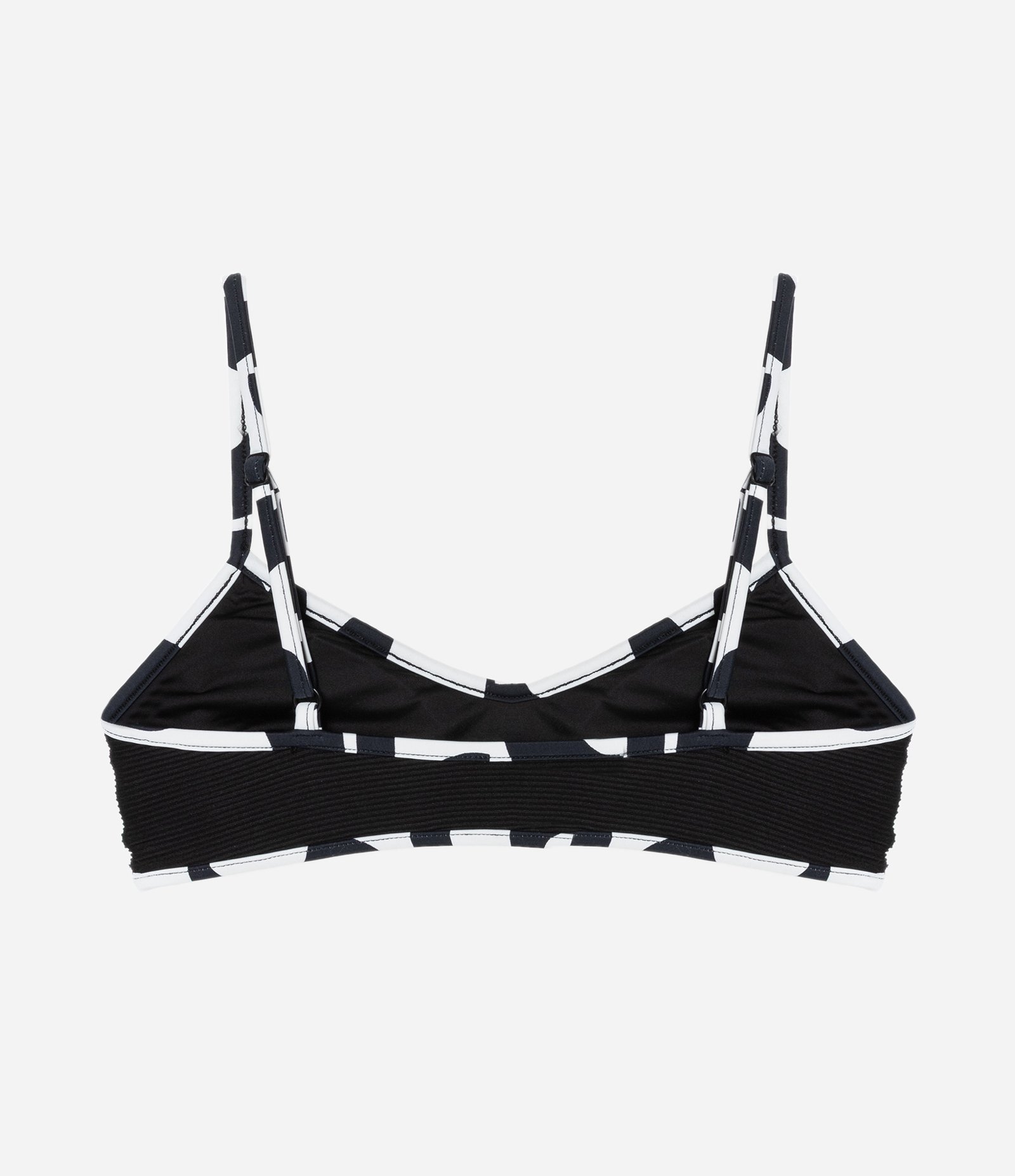 Biquíni Top Camisetinha Canelado com Viés Estampado Preto 6