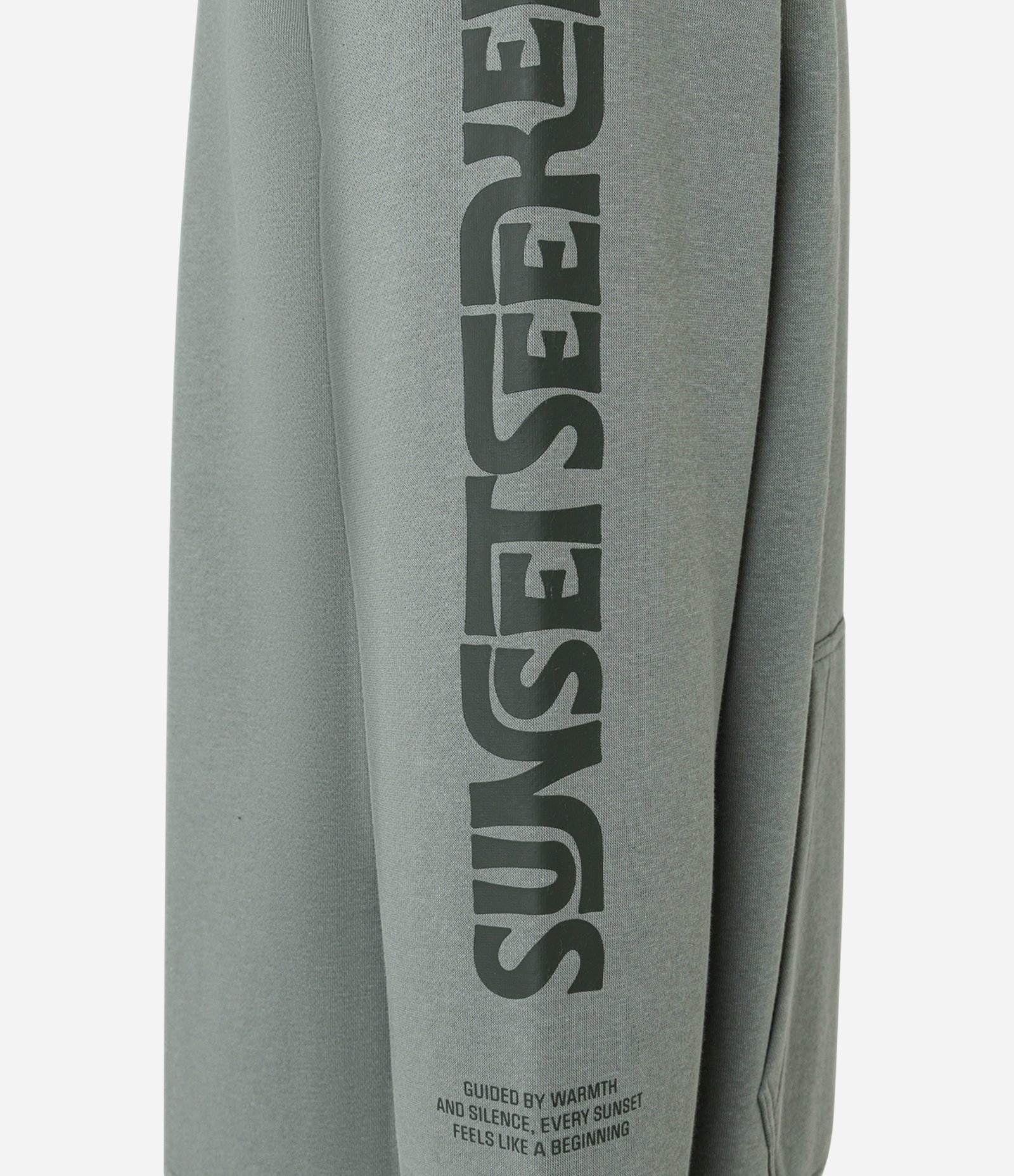 Casaco Comfort em Moletom com Felpa Bolso Canguru e Estampa Lettering Verde 2