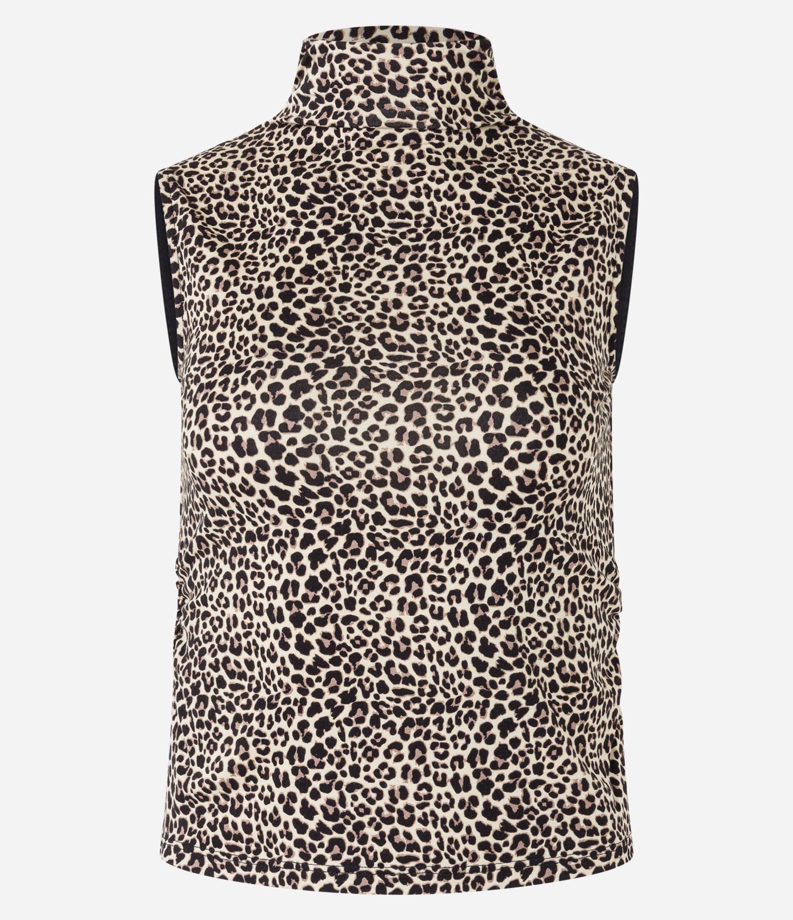 Blusa em Viscolycra com Gola Alta e Estampa Onça Marrom 5