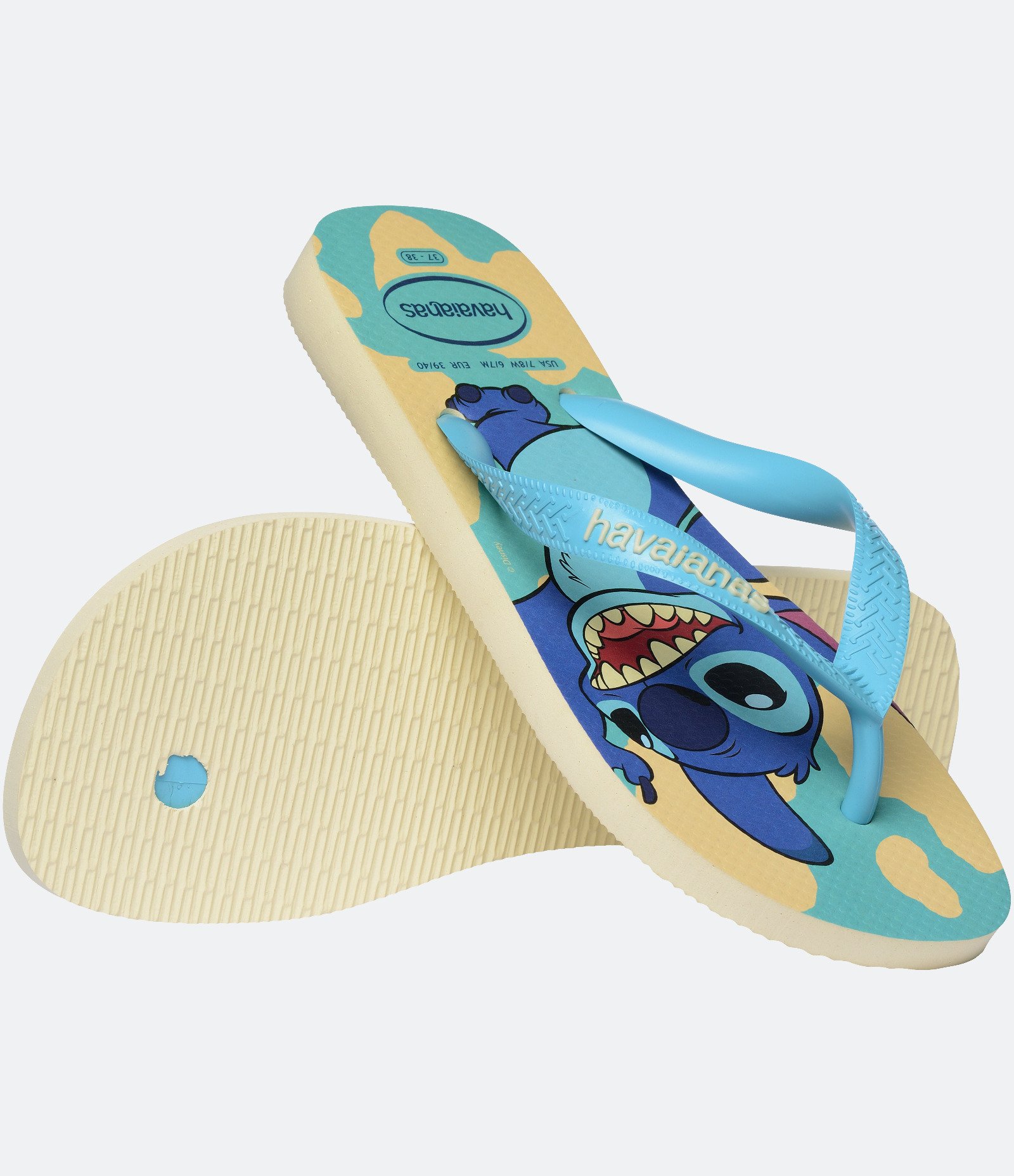 Chinelo com Estampa Stitch e Lettering Aloha! Havaianas Azul 4
