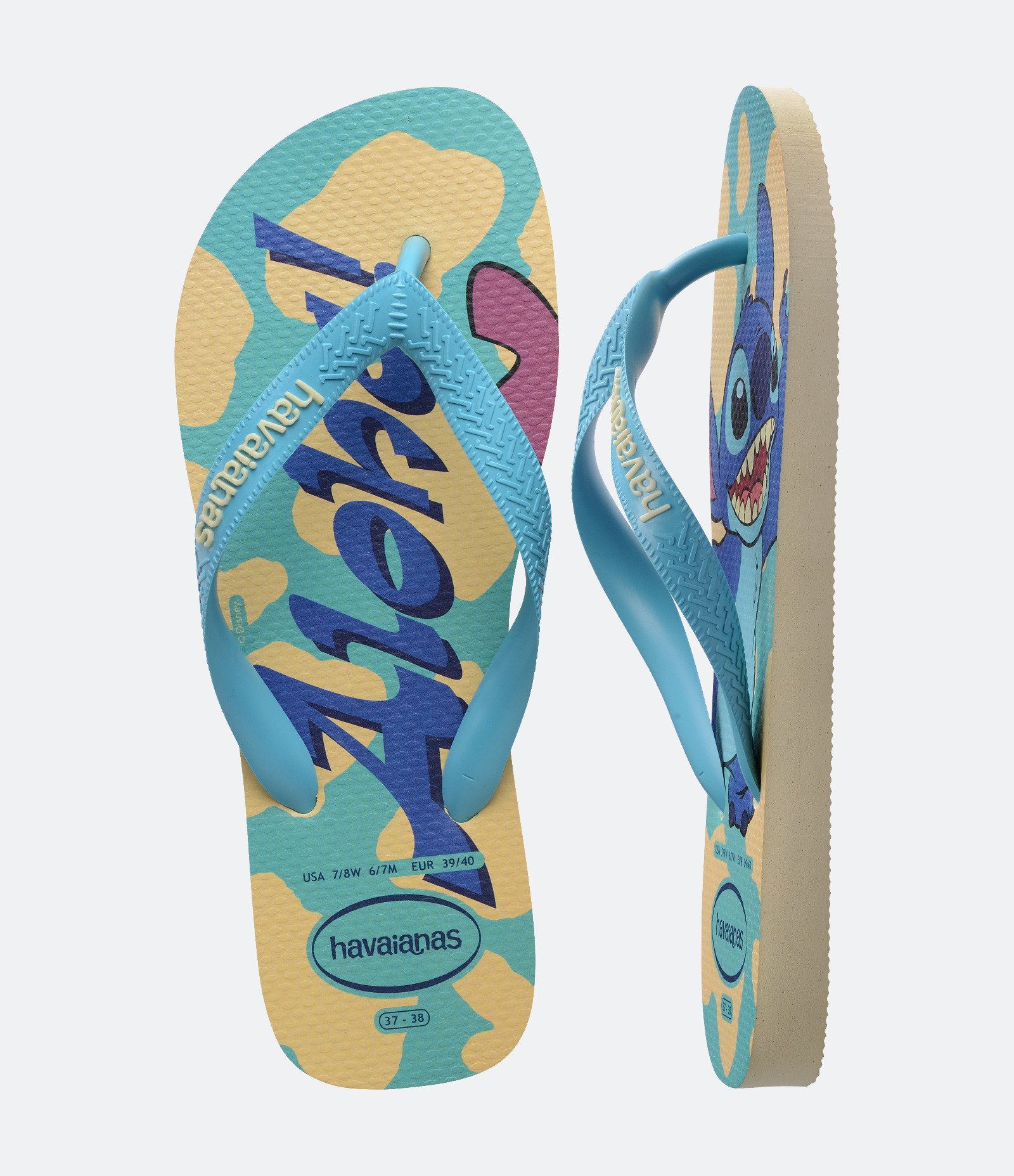 Chinelo com Estampa Stitch e Lettering Aloha! Havaianas Azul 5