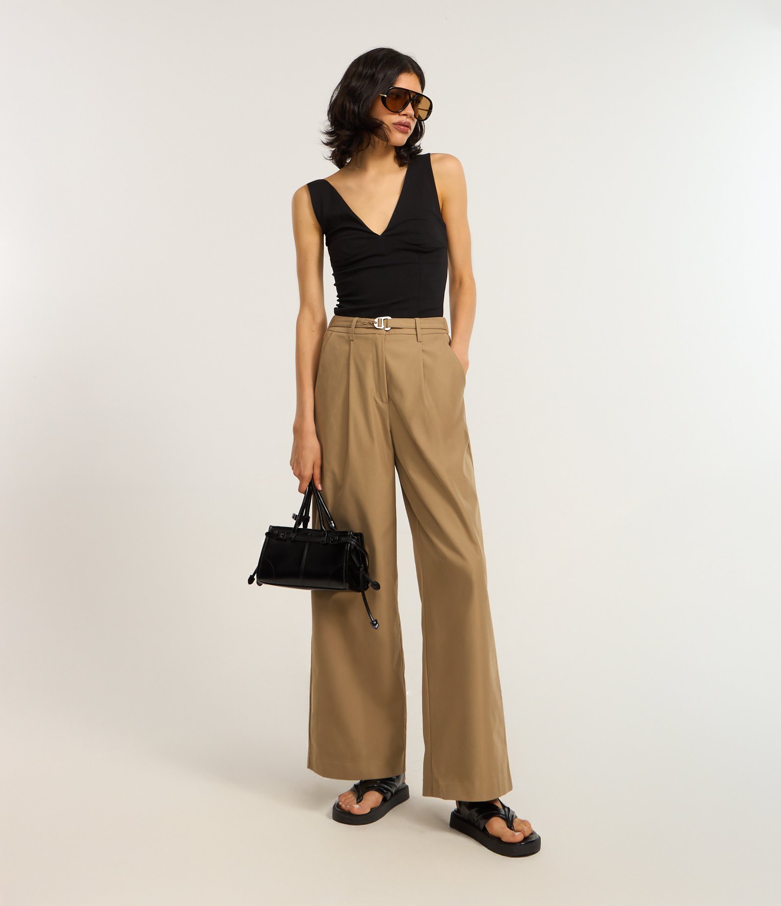 Top Frente Única em Bengaline Preto 3