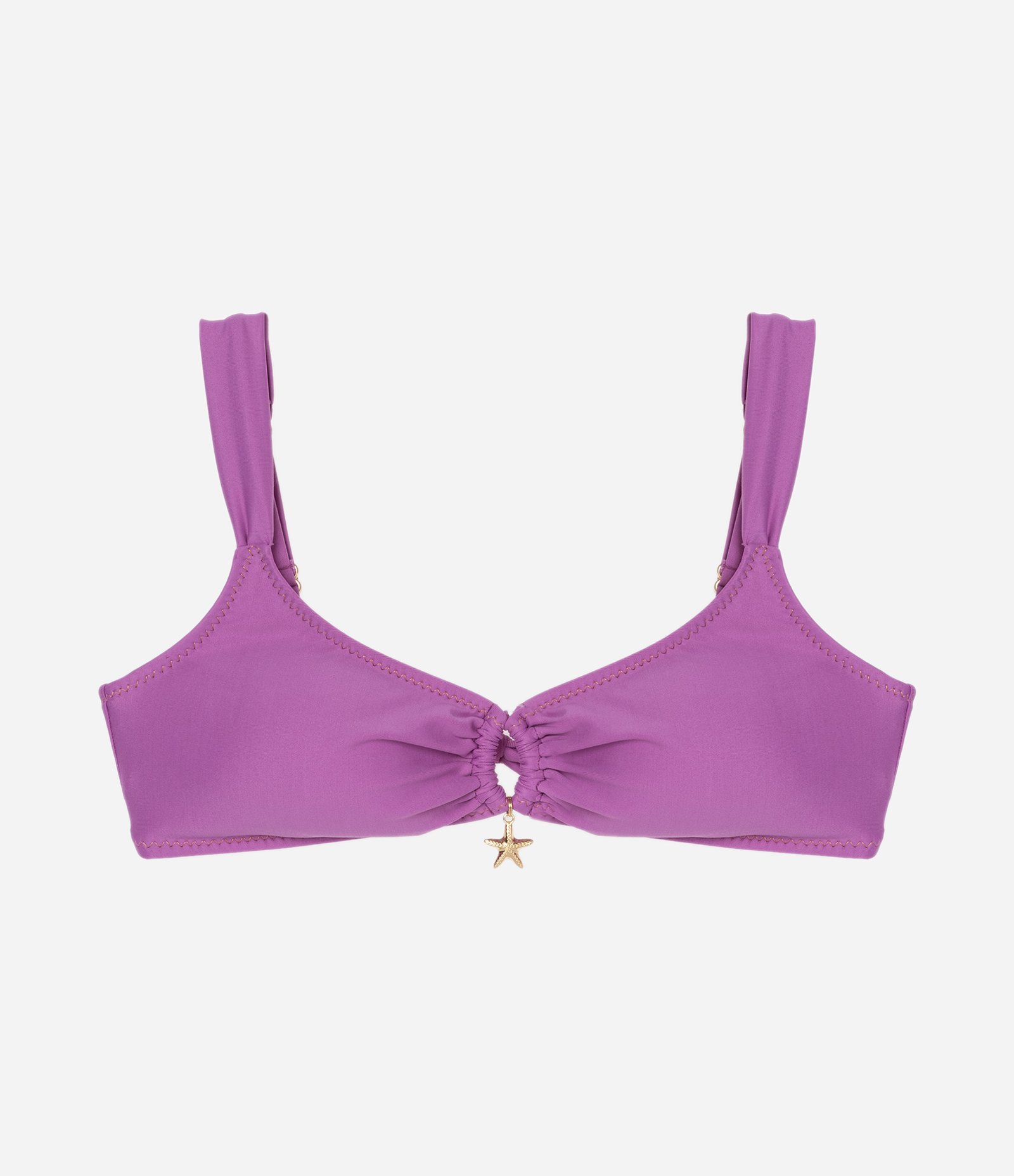 Biquíni Top em Microfibra com Amarração Frontal e Estrelinha Rosa 7