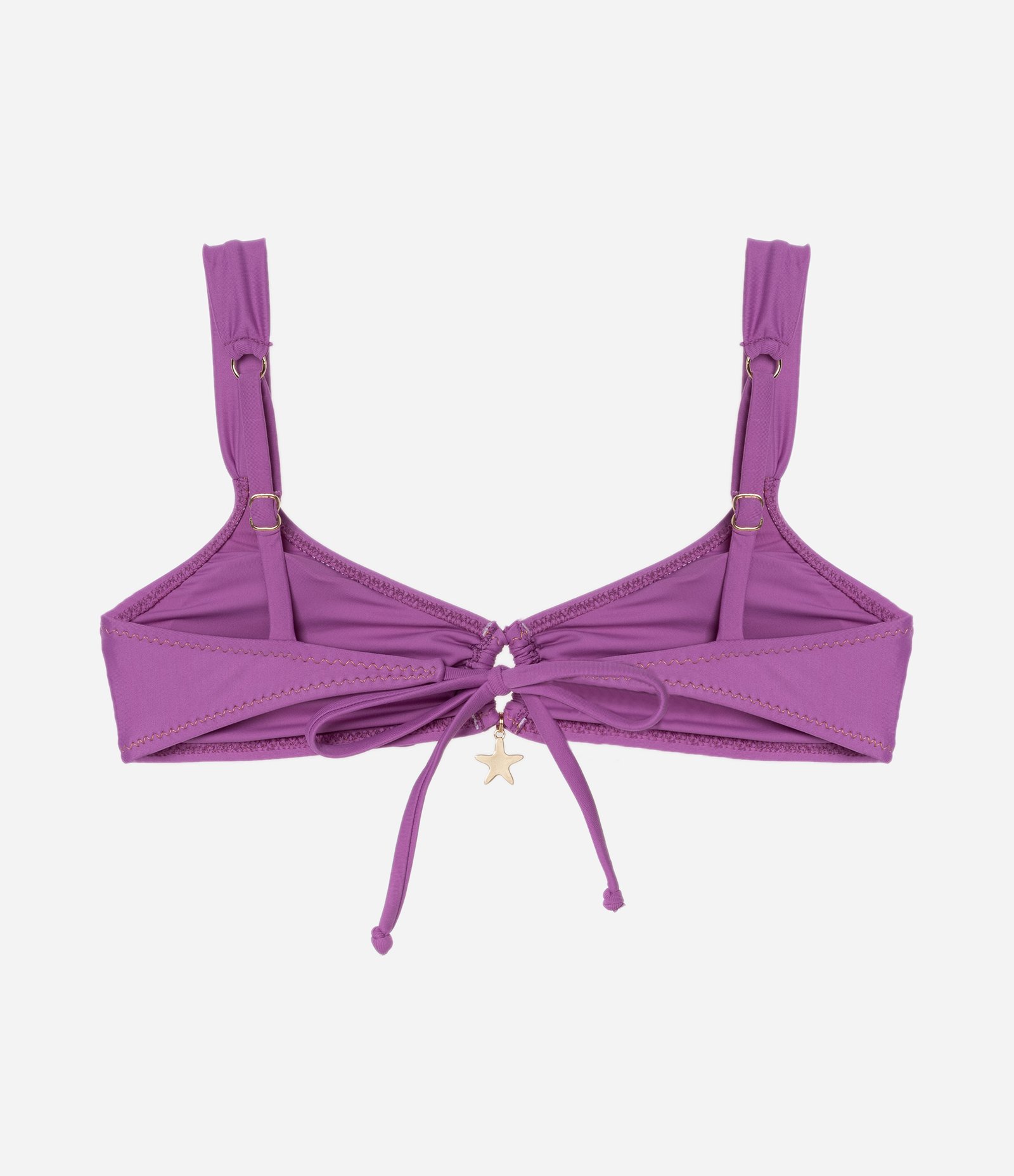 Biquíni Top em Microfibra com Amarração Frontal e Estrelinha Rosa 8