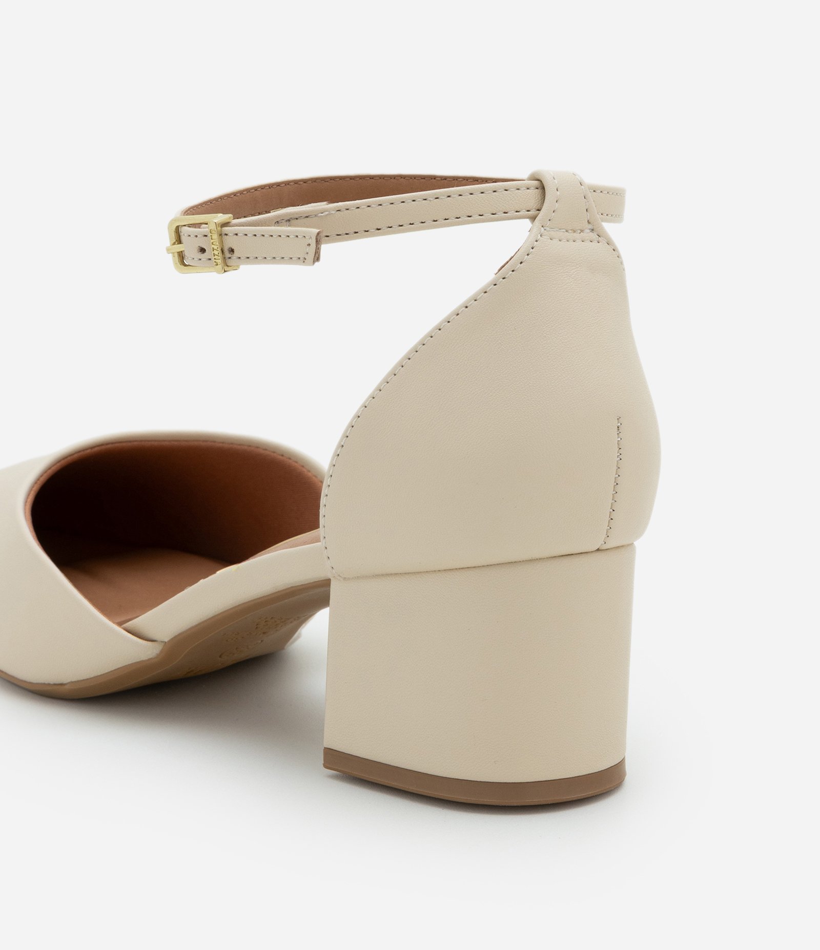 Sapato Scarpin com Salto Bloco e Tira no Tornozelo Off White 4