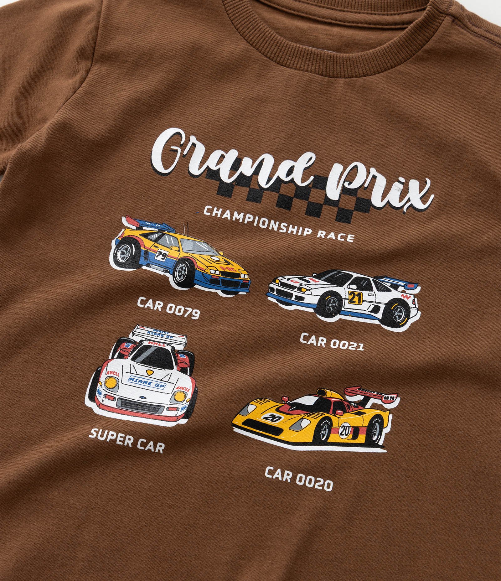Camiseta Infantil com Estampa de Carros - Tam 1 a 6 Anos Marrom 6