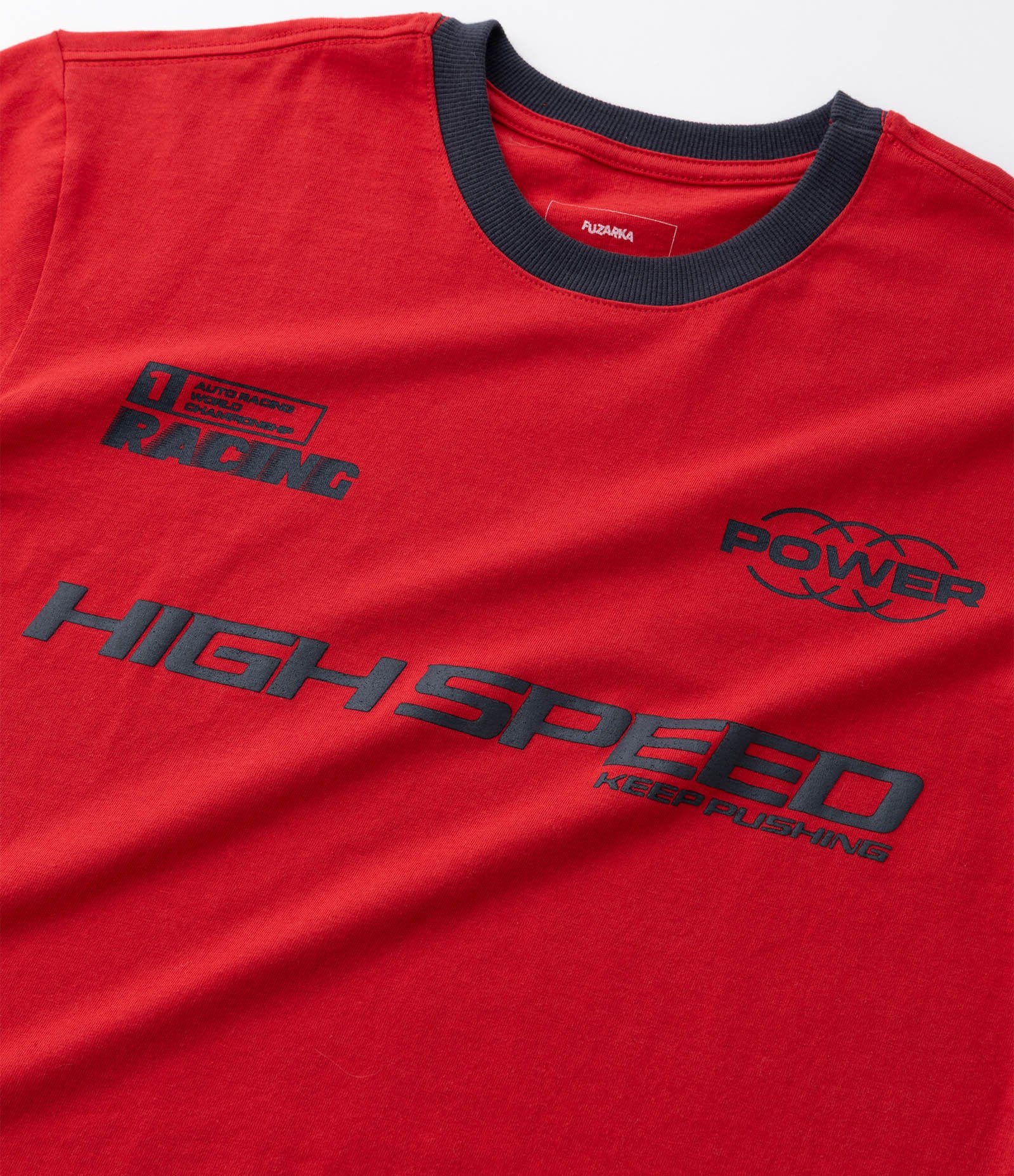 Camiseta Infantil com Estampa Lettering High Speed - Tam 5 a 14 Anos Vermelho 6