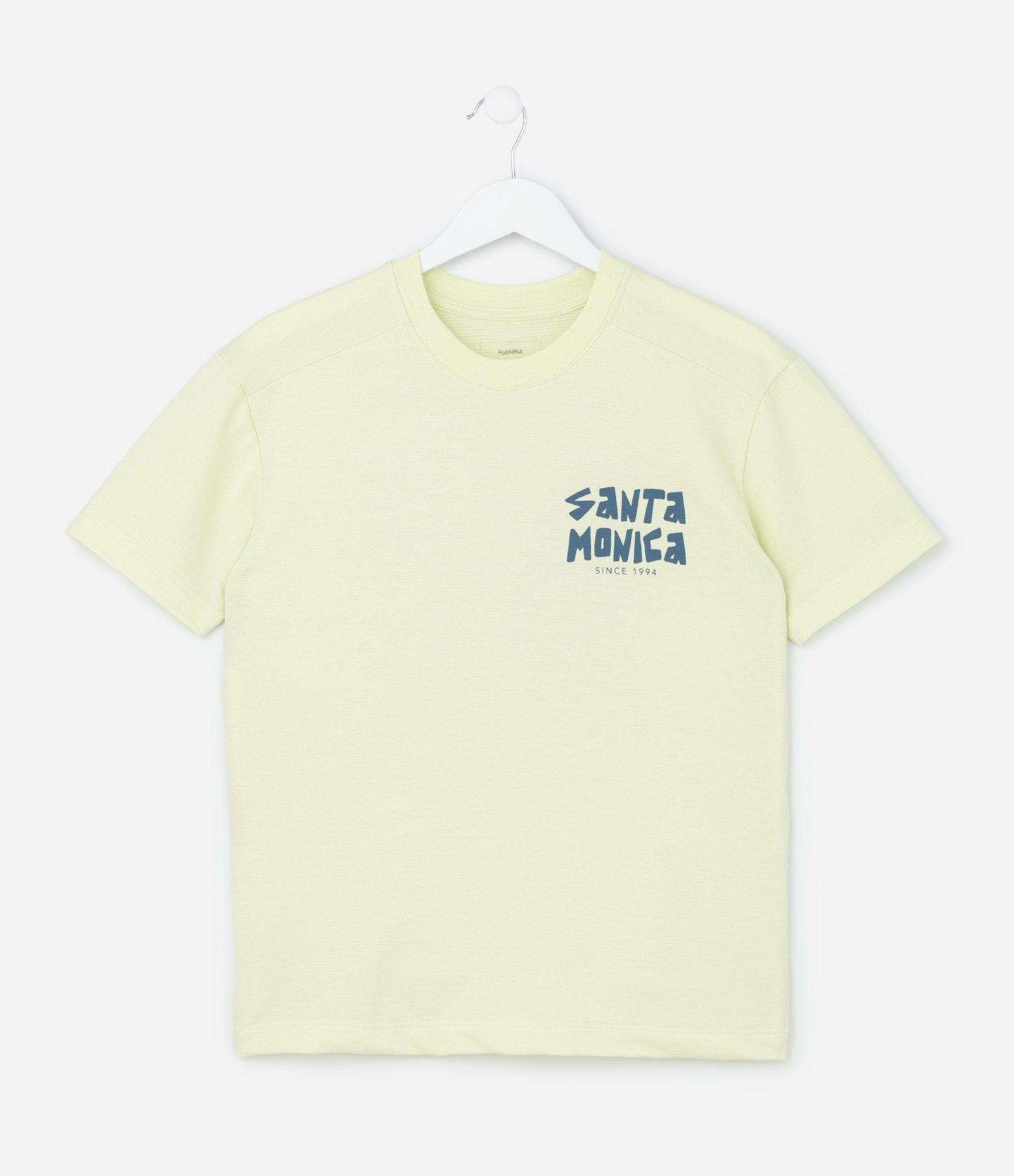 Camiseta Infantil com Lettering Frente e Costas Santa Monica - Tam 5 a 14 Anos Verde 1