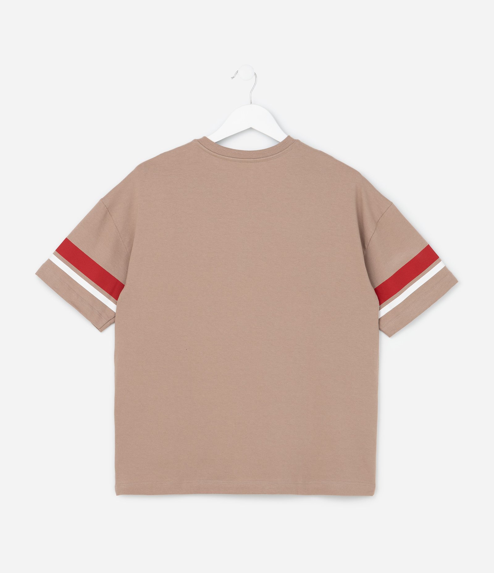 Camiseta Infantil com Listras e Lettering - Tam 5 a 14 Anos Marrom 2