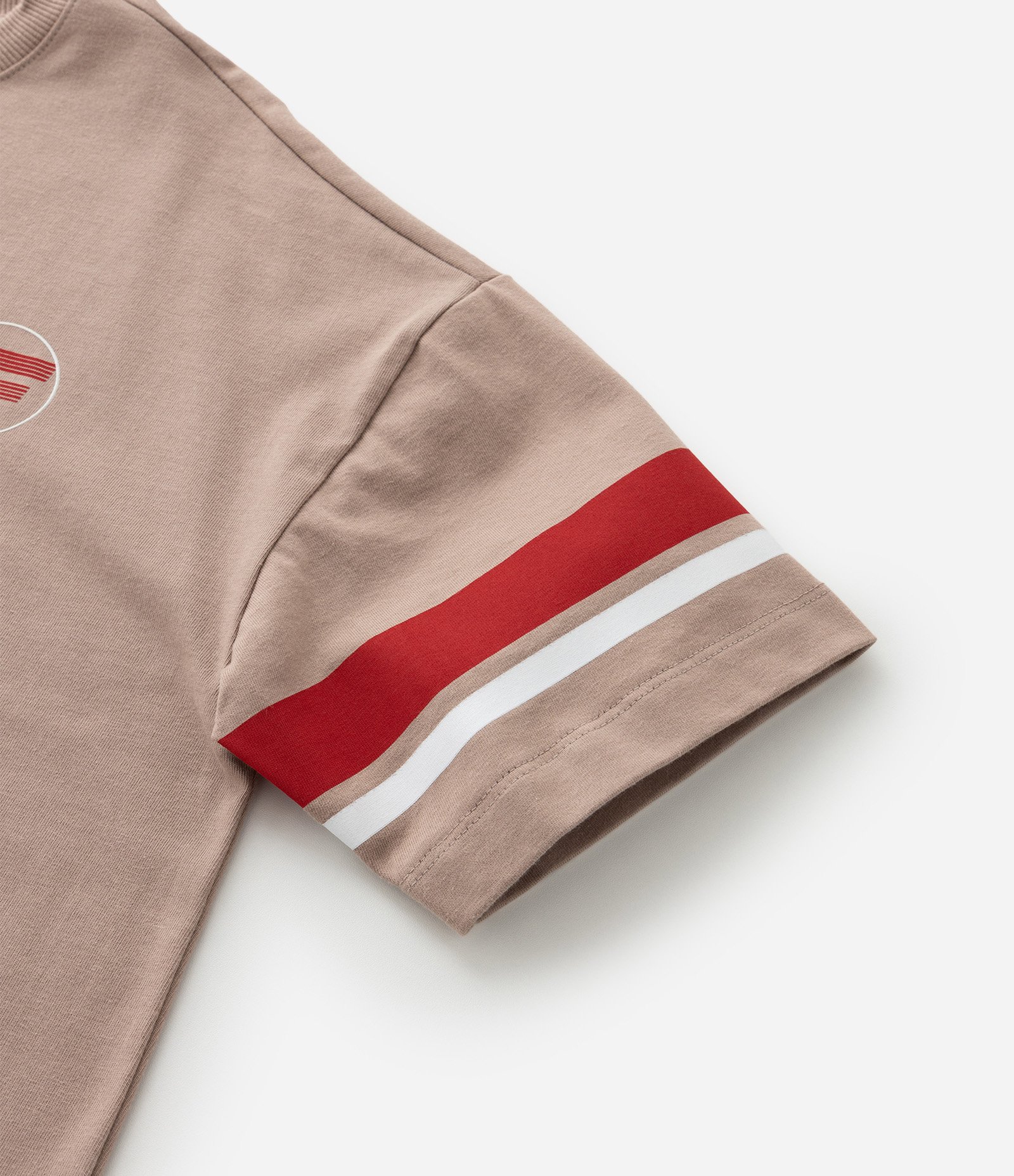 Camiseta Infantil com Listras e Lettering - Tam 5 a 14 Anos Marrom 4