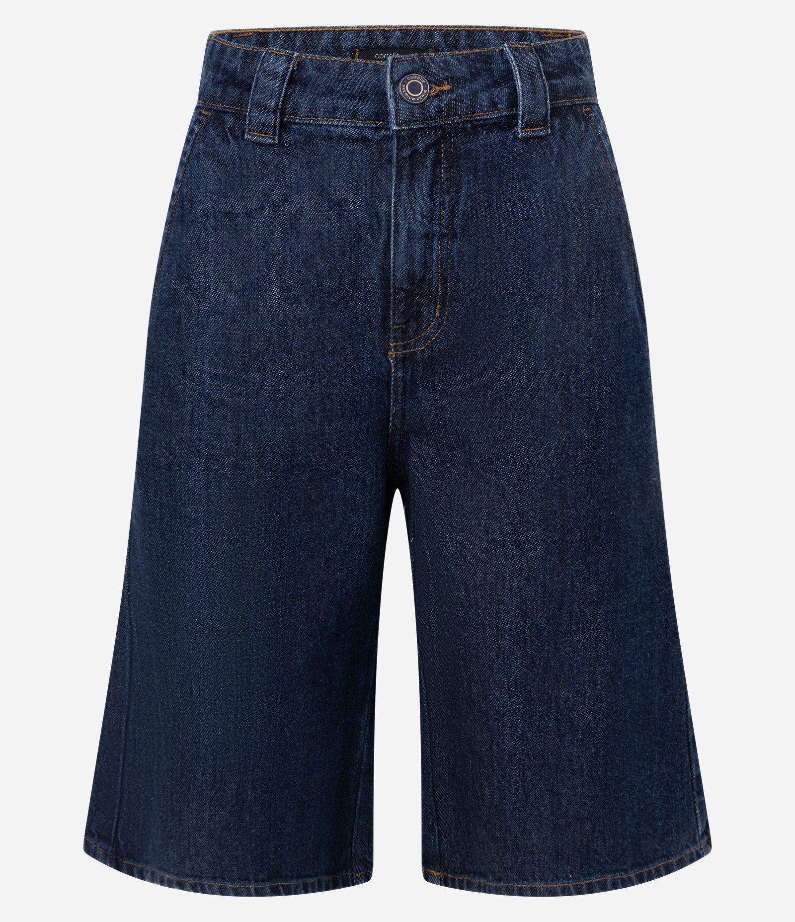 Bermuda Jorts em Jeans Raw com Cós Alfaiatado Escuro 5