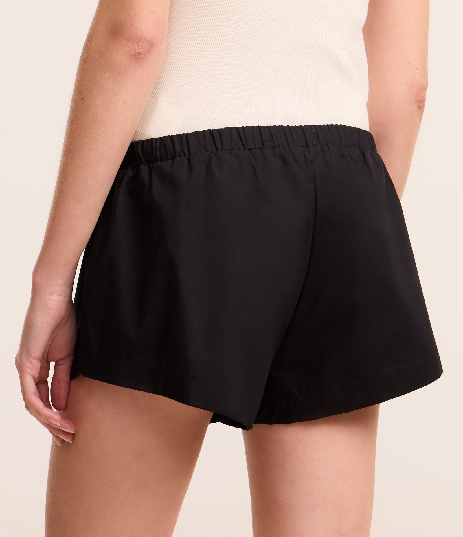 Short Boxer em Tricoline com Elástico na Cintura Preto 4