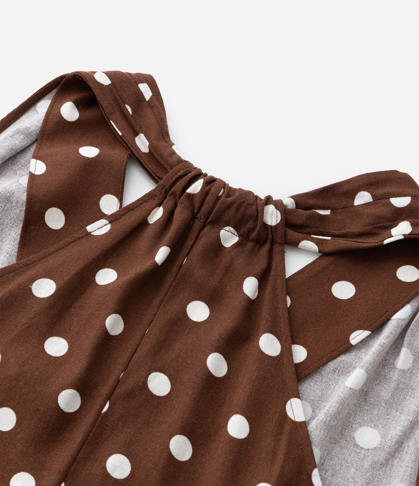 Regata em Viscolinho com Estampa Poá Curve & Plus Size Marrom 9