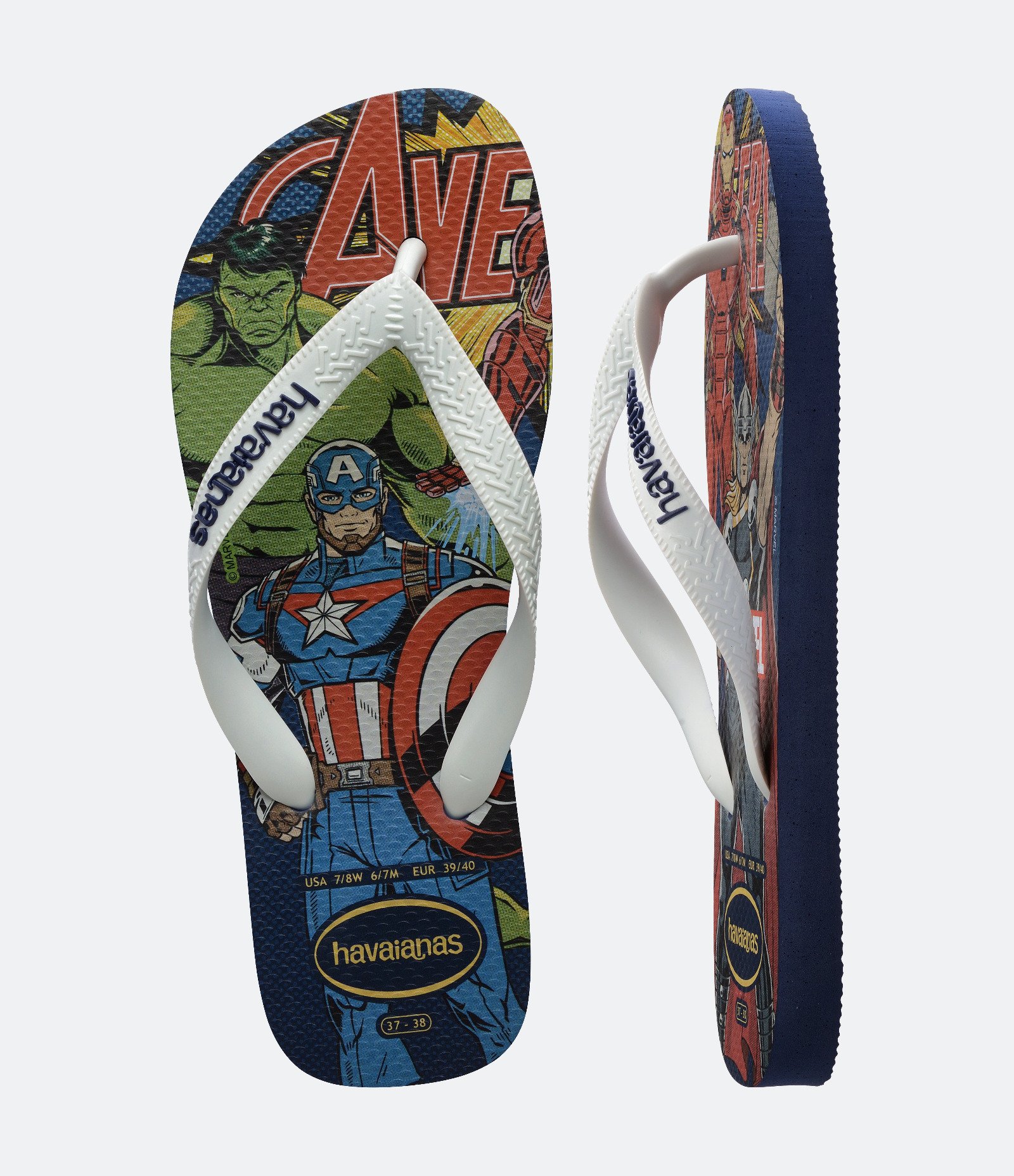 Chinelo Havaianas com Estampa Marvel Avengers Azul 5