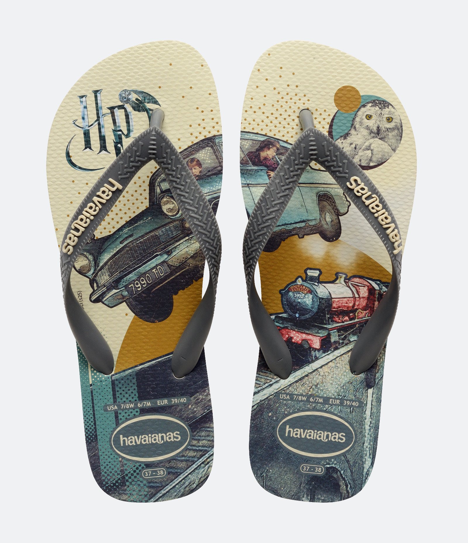 Chinelo Havaianas com Estampa Harry Potter Cinza/Bege 1