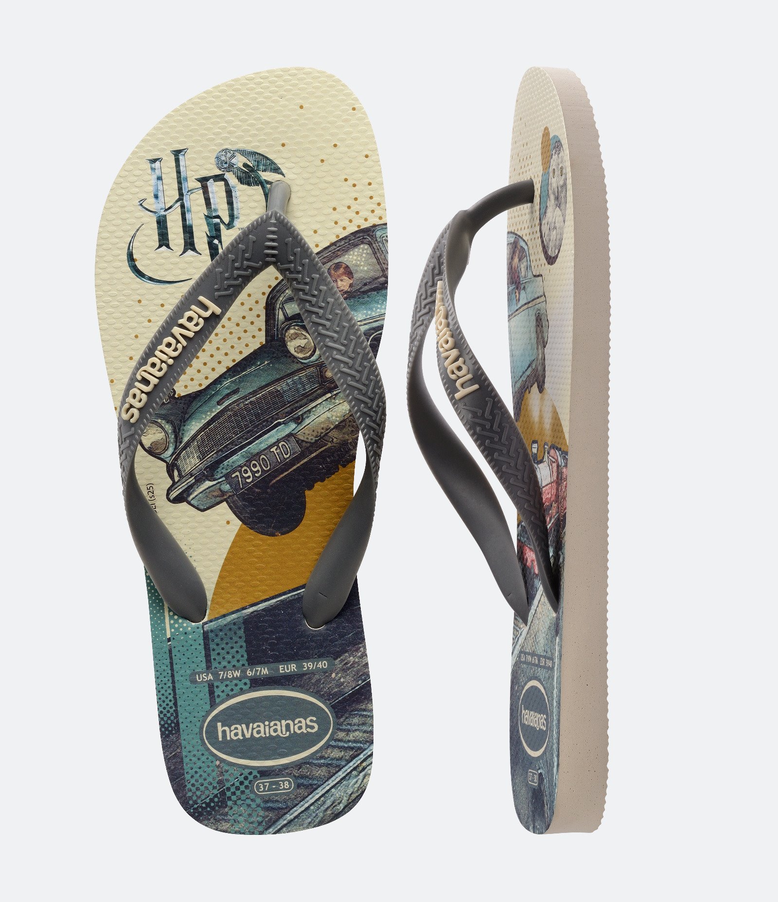 Chinelo Havaianas com Estampa Harry Potter Cinza/Bege 2