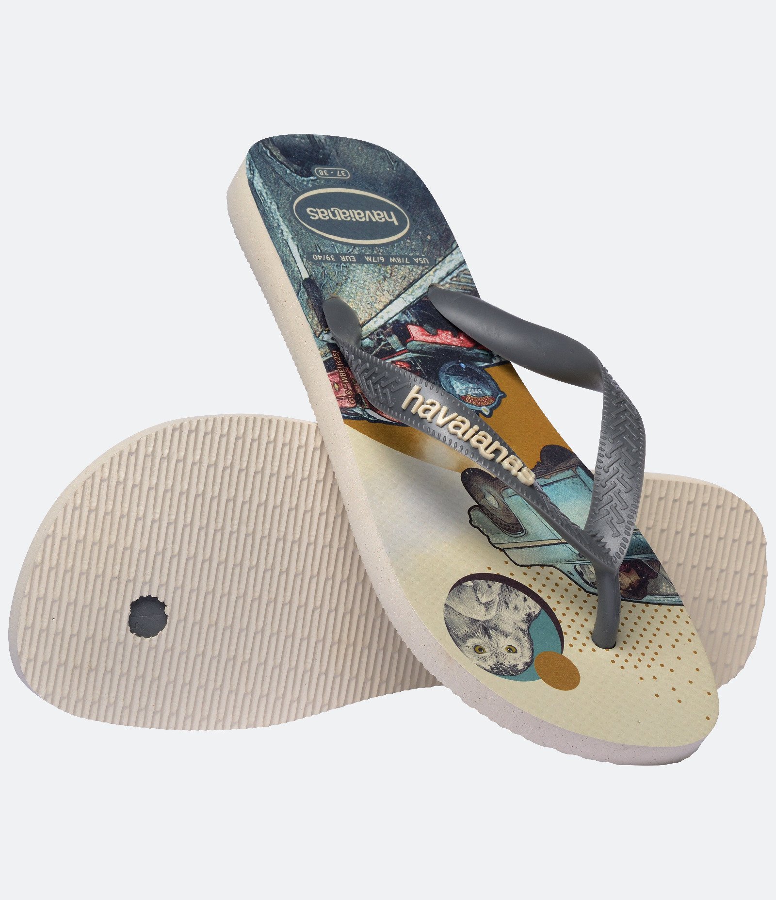 Chinelo Havaianas com Estampa Harry Potter Cinza/Bege 4