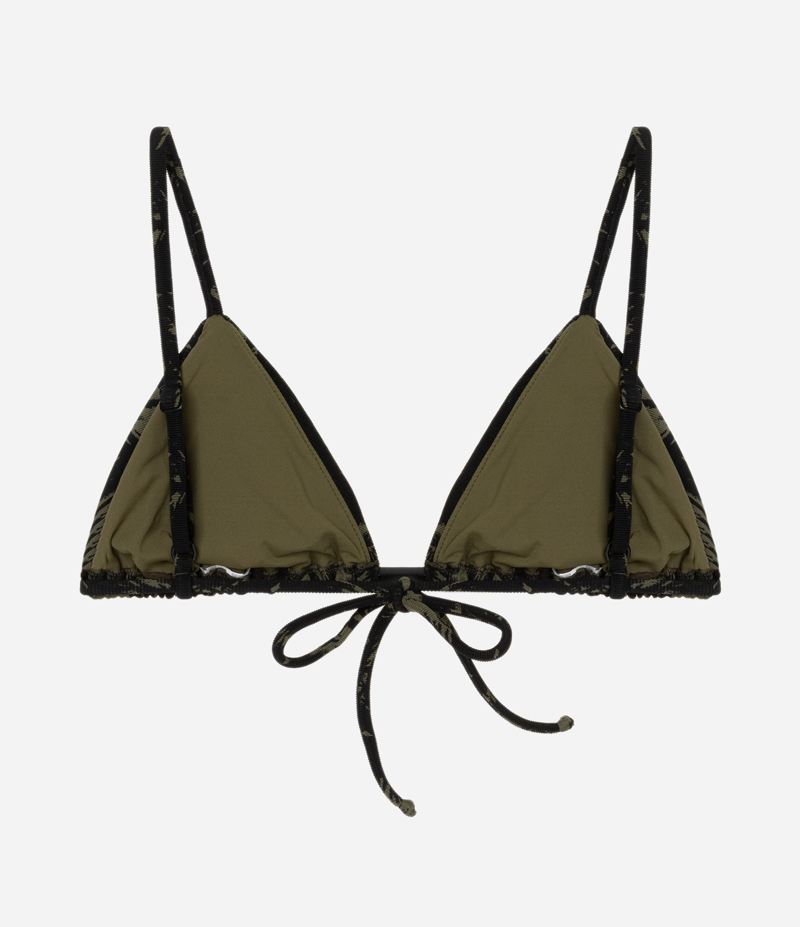 Biquíni Top Cortininha em Microfibra com Estampa de Folhagem Verde 7