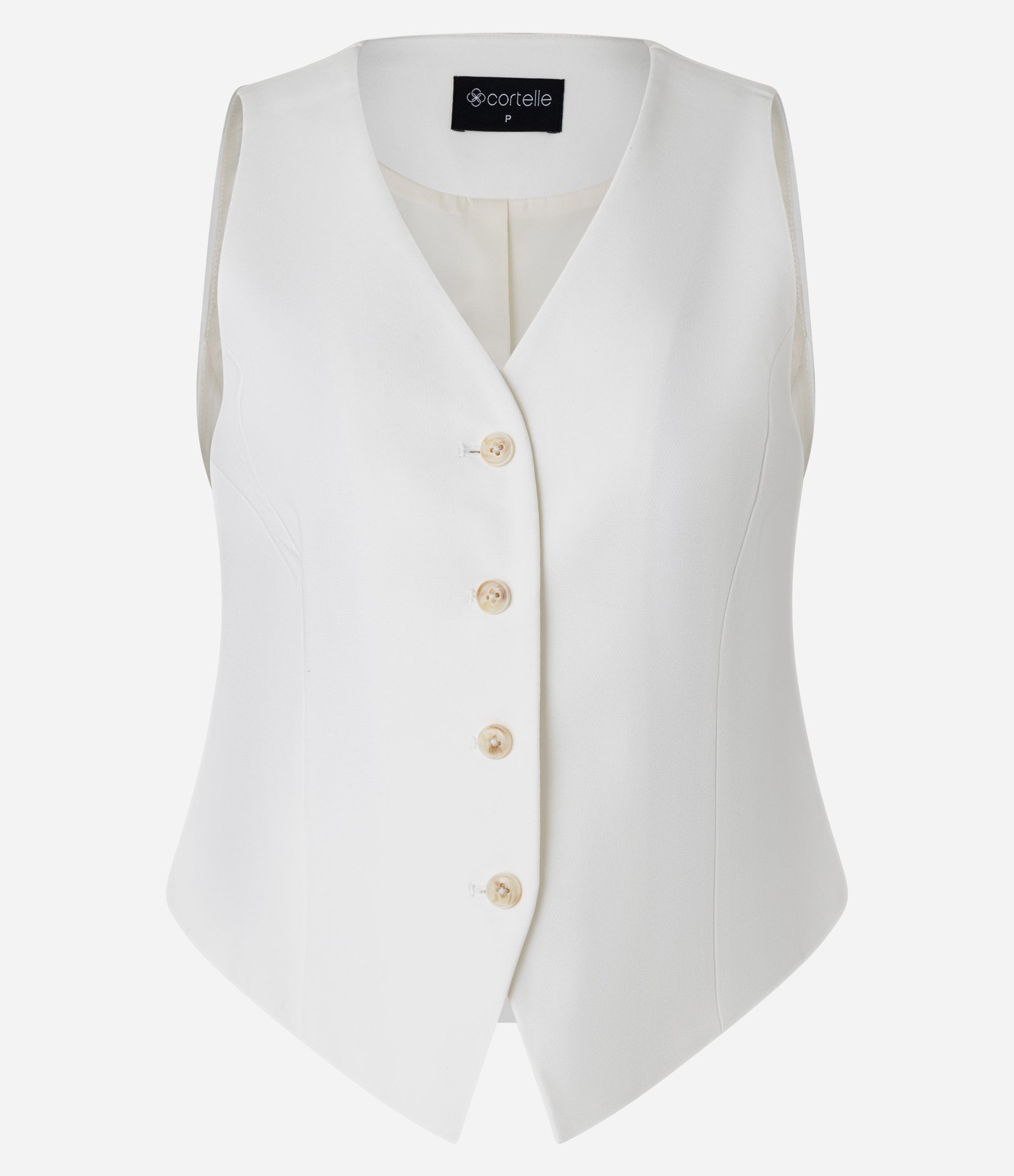 Colete Alfaiatado com Abotoamento Frontal Branco 5