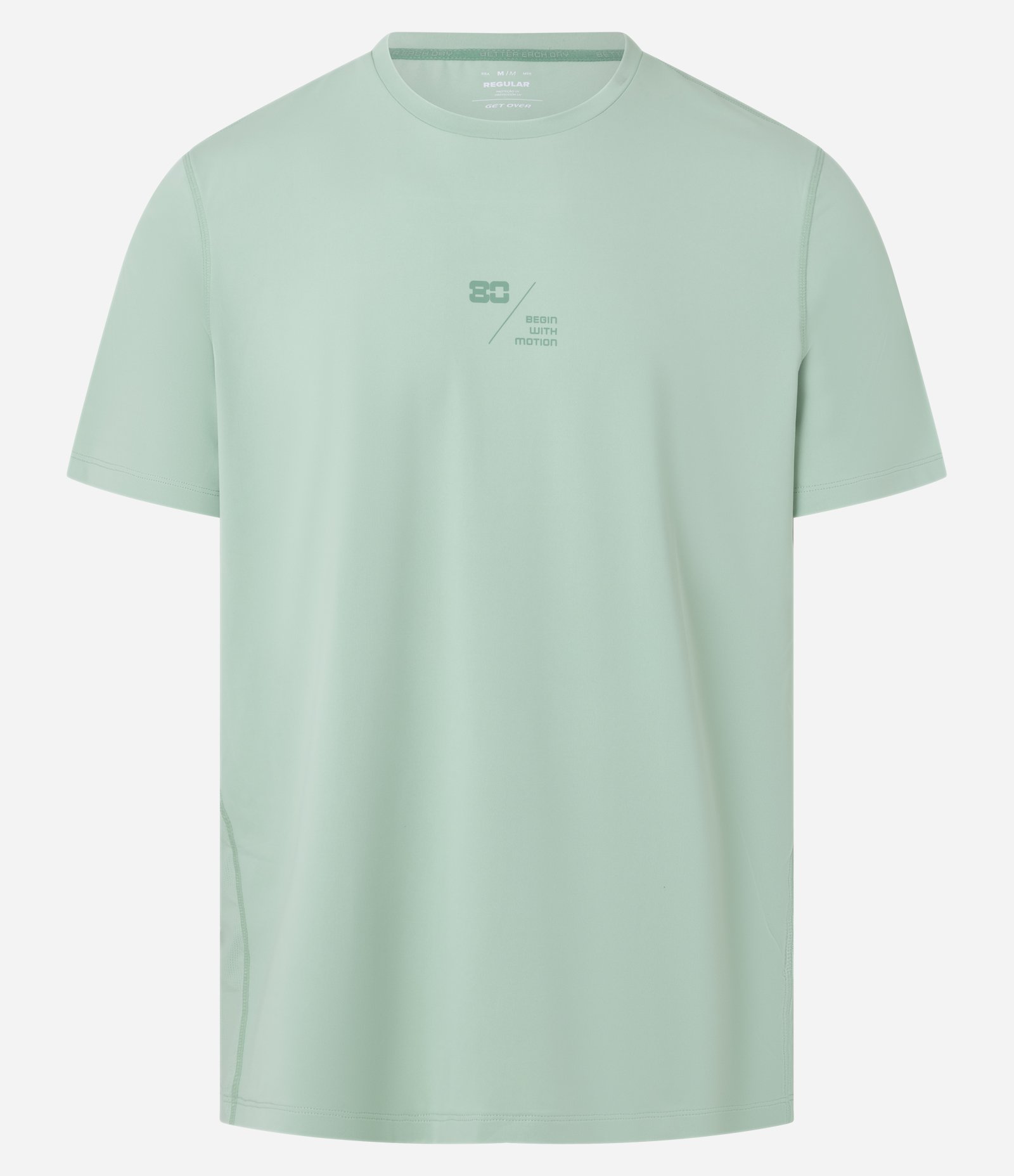 Camiseta Regular Esportiva com Tecnologia Dry Respirável Verde 1