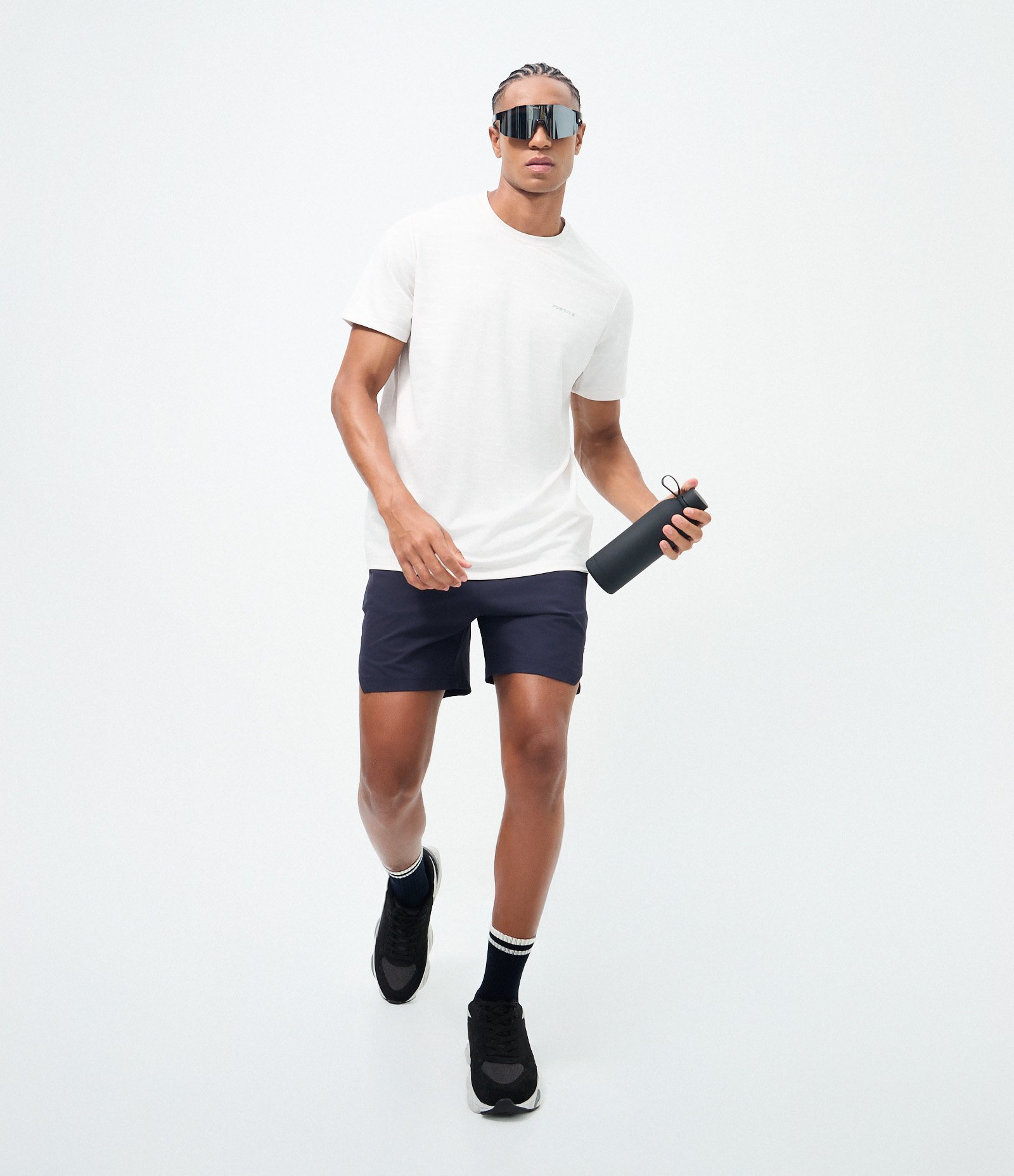 Camiseta Esportiva Regular em Jacquard com Tecnologia Dry Off White 2