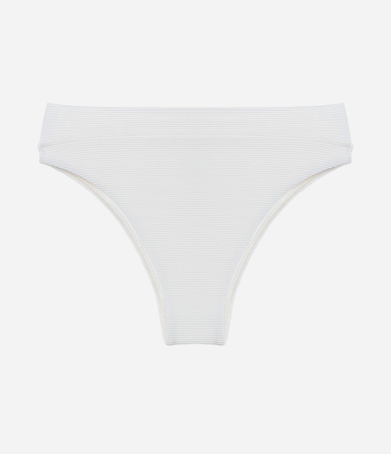 Biquíni Calcinha Hot Pants em Microfibra Canelada Branco 6