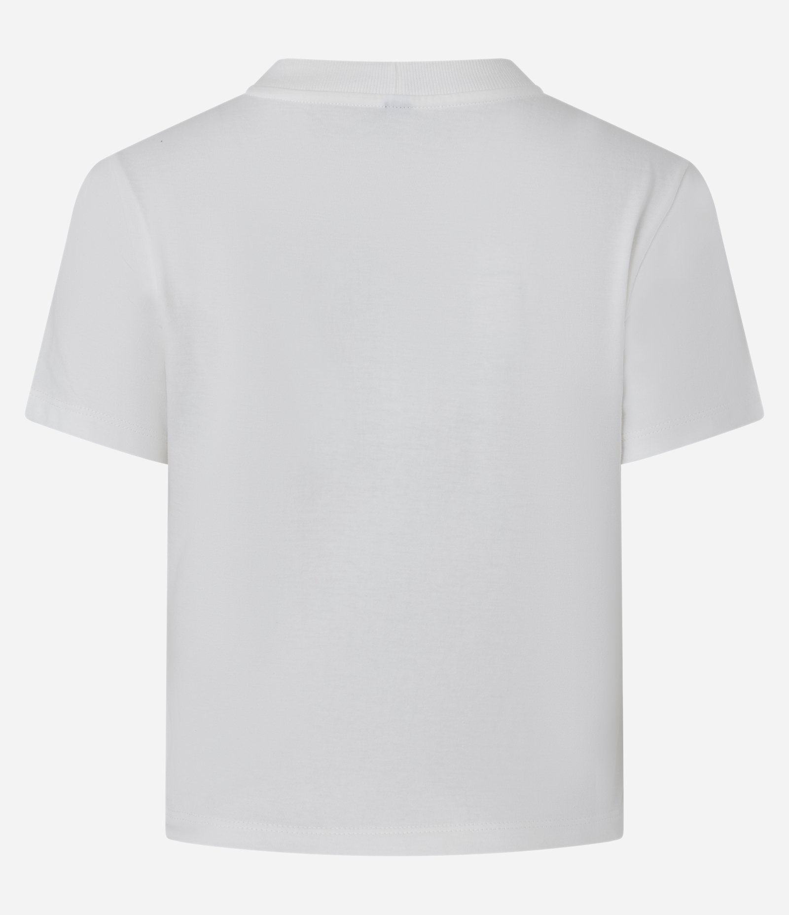 Blusa Baby Look com Bordado de Arara e Flor na Gola Branco 5