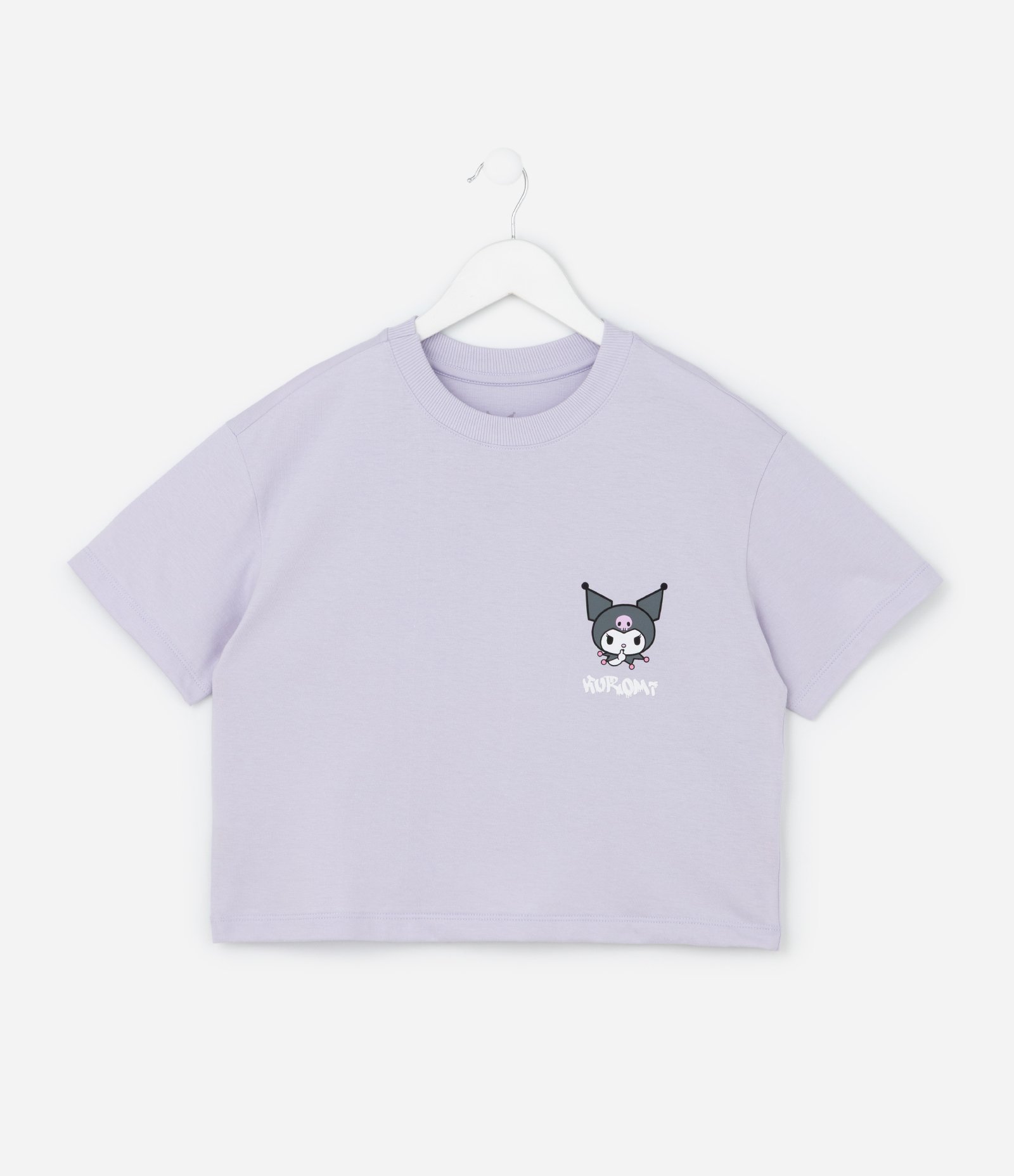 Camiseta Relaxed Infantil com Estampa Moods Kuromi - Tam 6 a 14 Anos Roxo 1