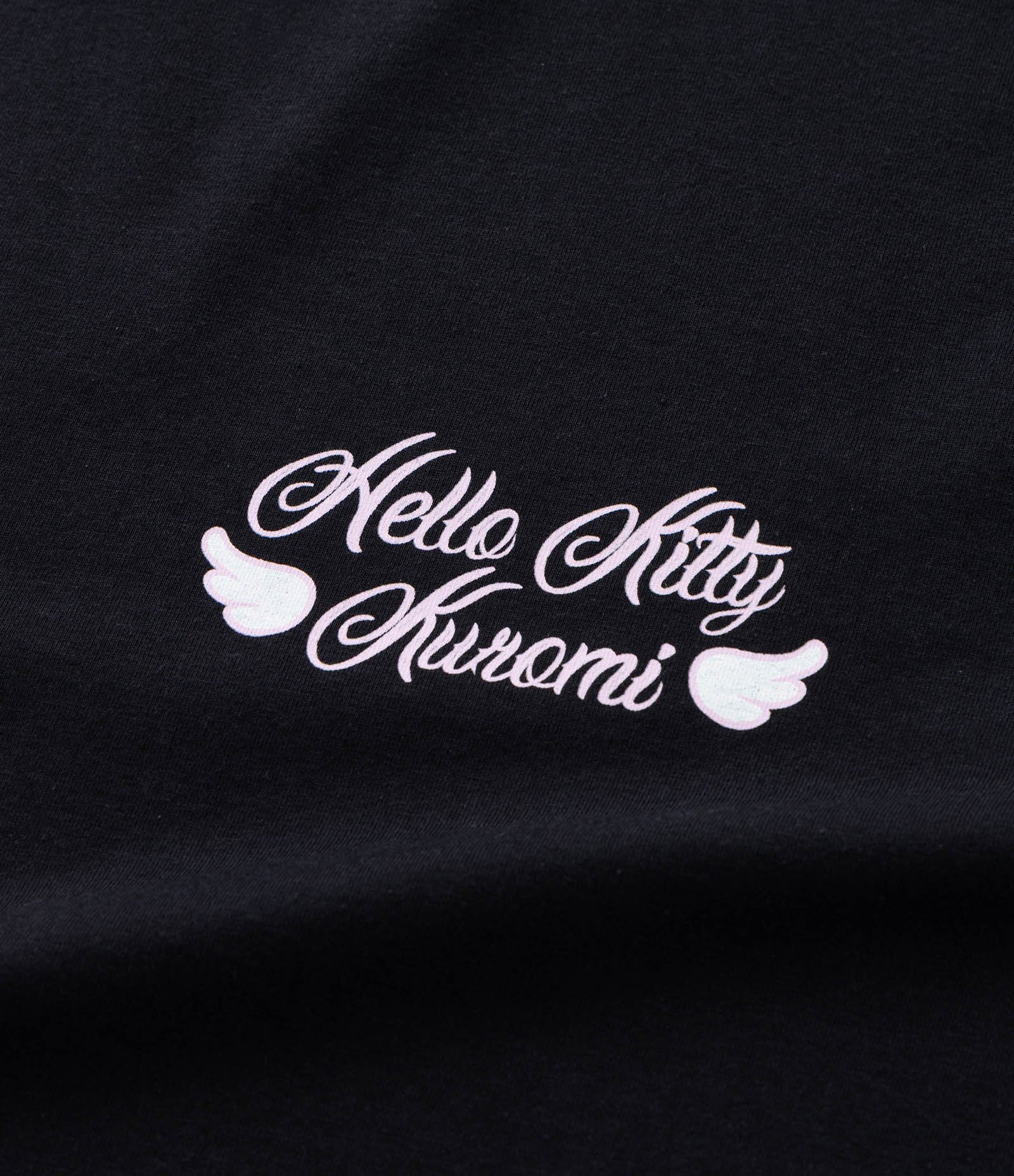 Camiseta Relaxed Infantil com Estampa e Lettering Hello Kitty e Kuromi - Tam 5 a 14 Anos Preto 5