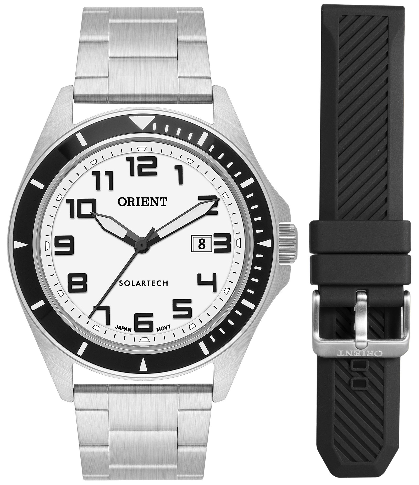 Relógio Analógico Solartech Masculino Orient Prata 1