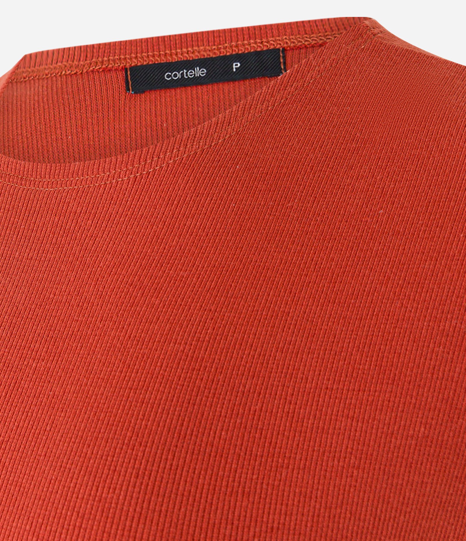 Blusa Canelada em Ribana com Manga Sem Cava Terracota 6