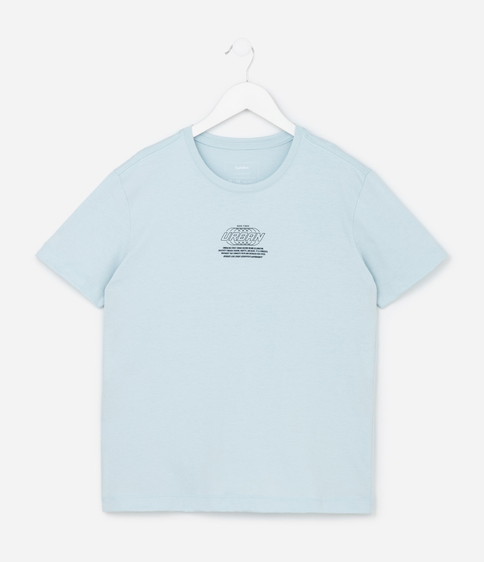 Camiseta Infantil com Lettering Urban - Tam 5 a 14 Anos Azul 1