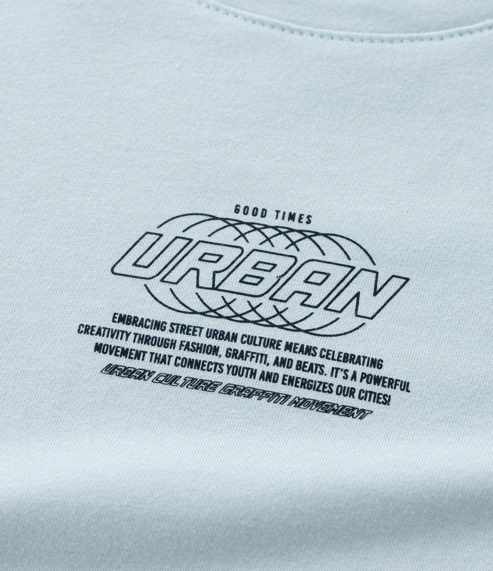 Camiseta Infantil com Lettering Urban - Tam 5 a 14 Anos Azul 4