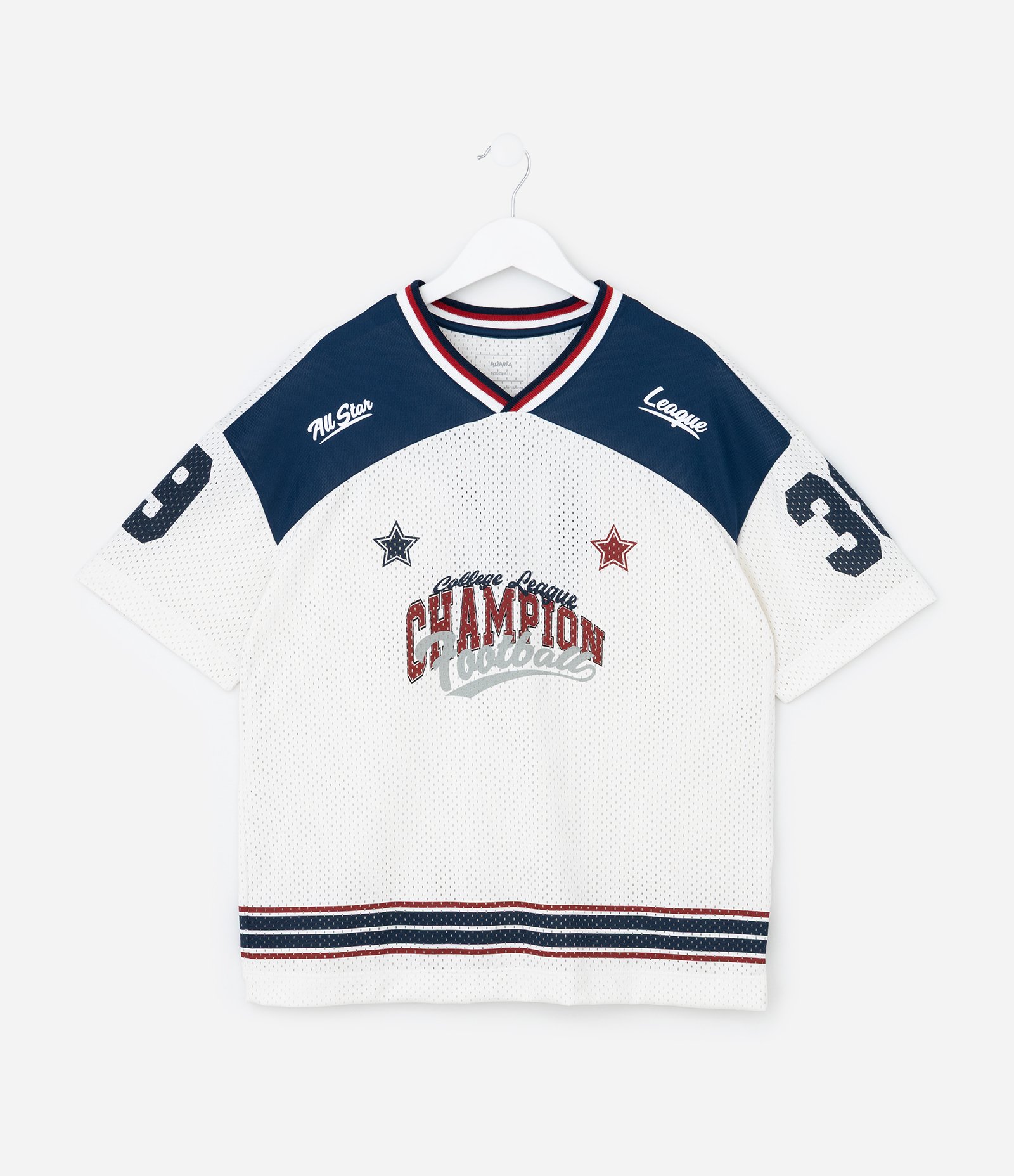 Camiseta Esportiva Infantil com Estampa Futebol Americano - Tam 5 a 14 Anos Branco 2