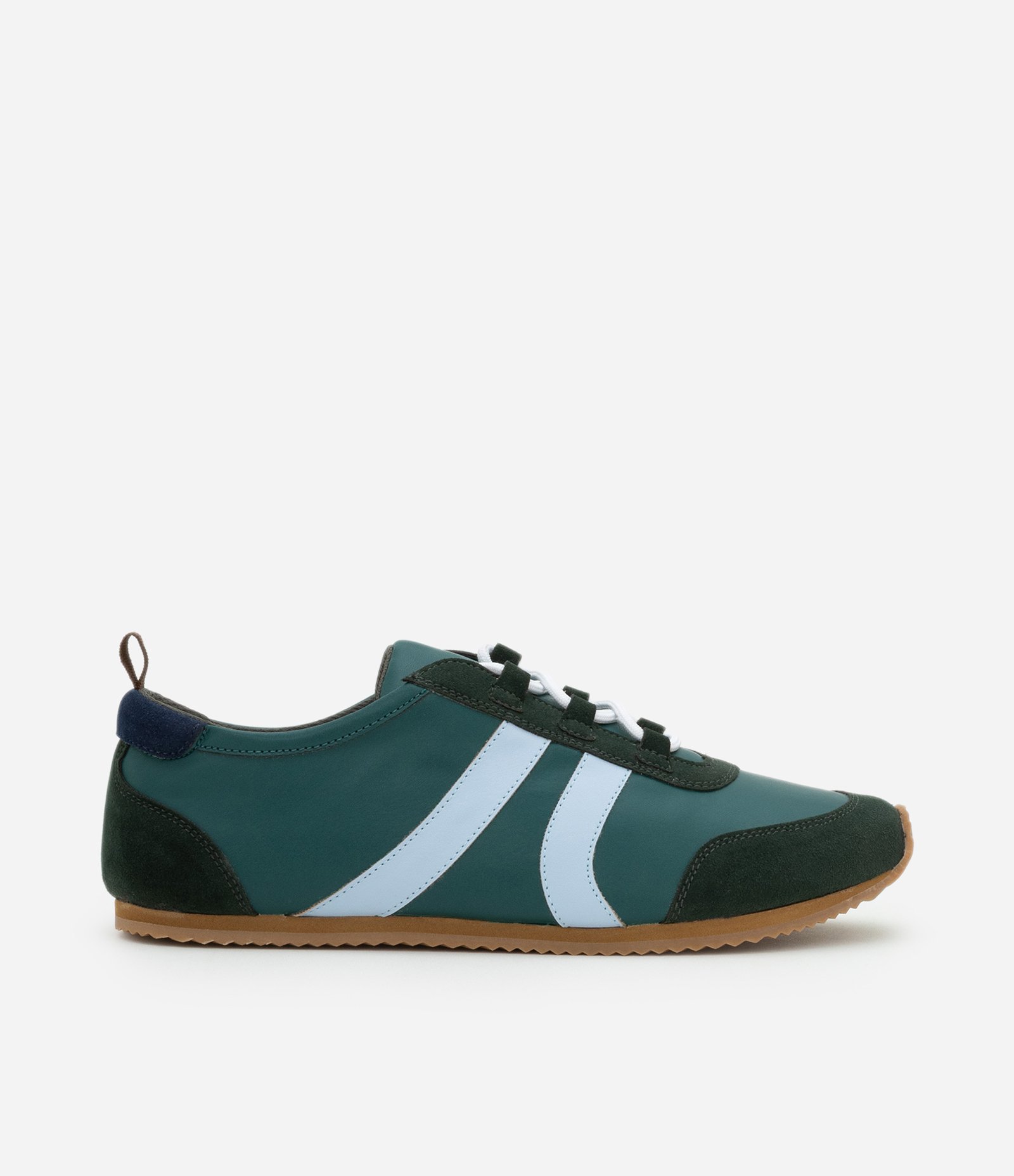 Tênis Chuteira Sneakerina com Recortes Contrastantes Verde 1