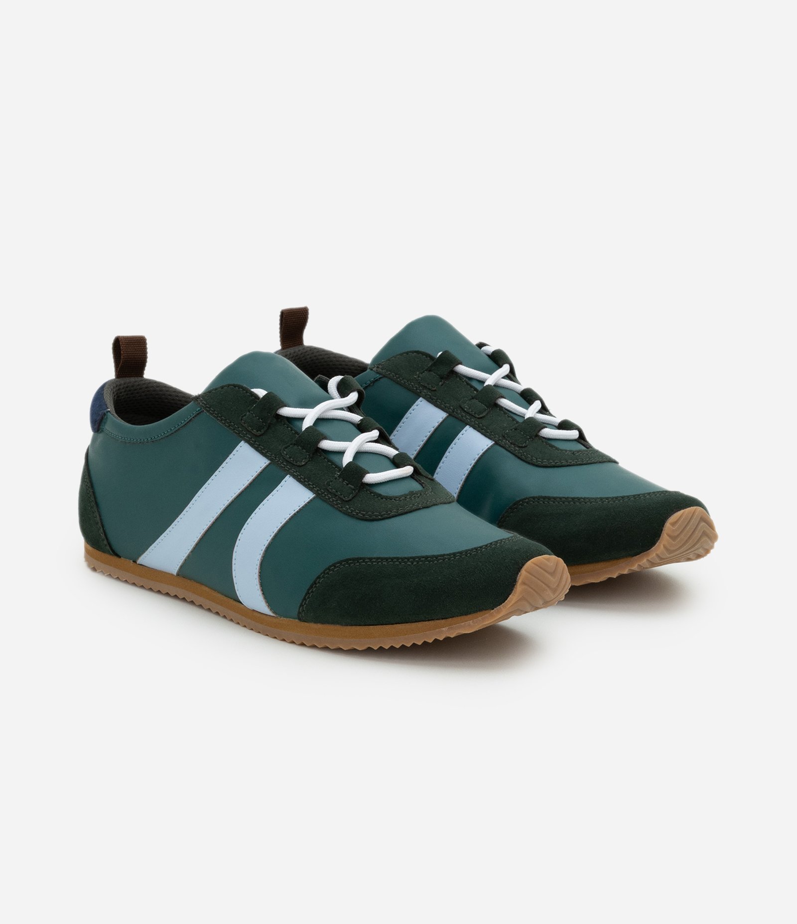 Tênis Chuteira Sneakerina com Recortes Contrastantes Verde 3