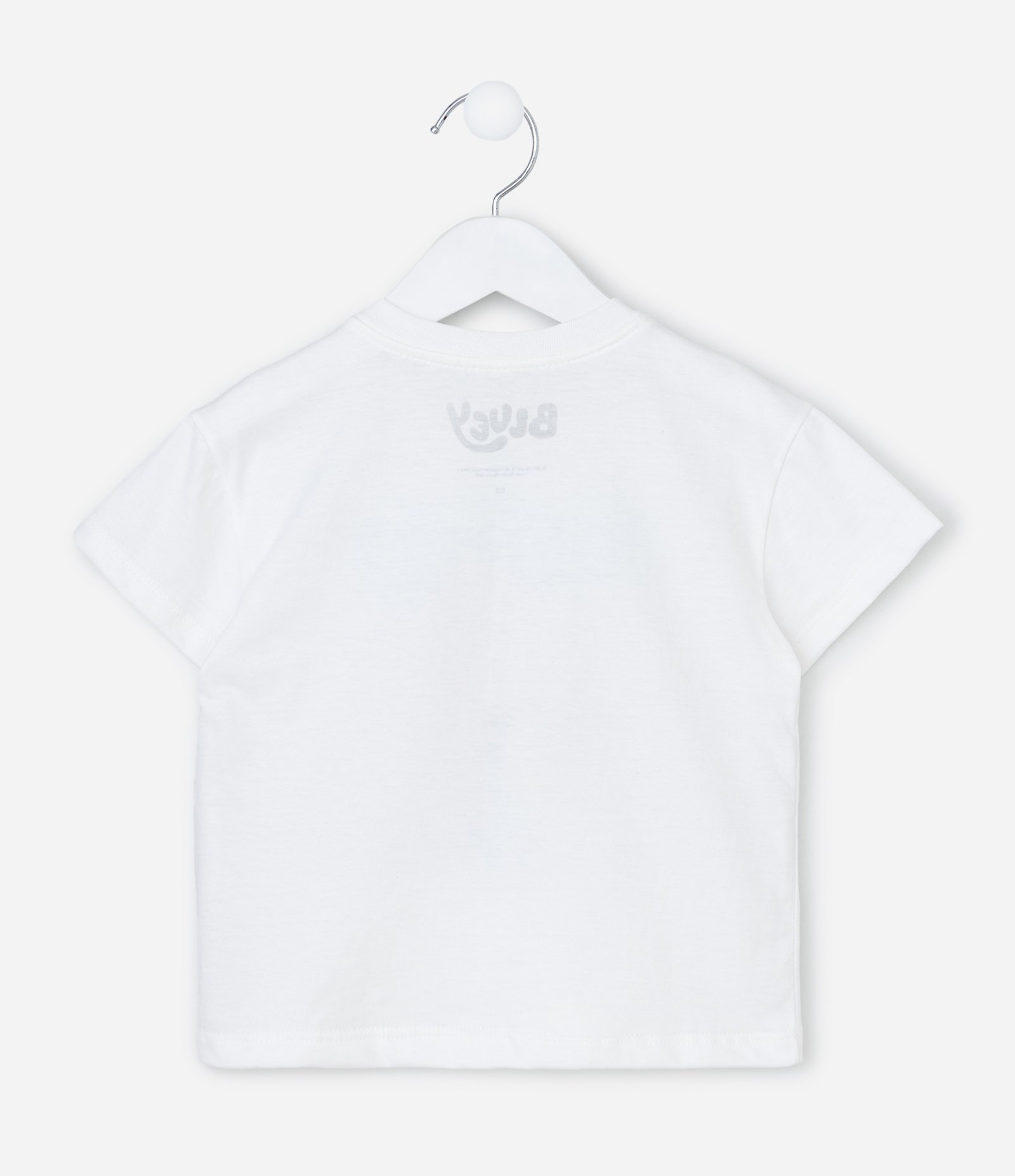 Camiseta Infantil Relaxed com Florzinhas Aplicadas Bluey e Coco - Tam 1 a 6 Anos Branco 2