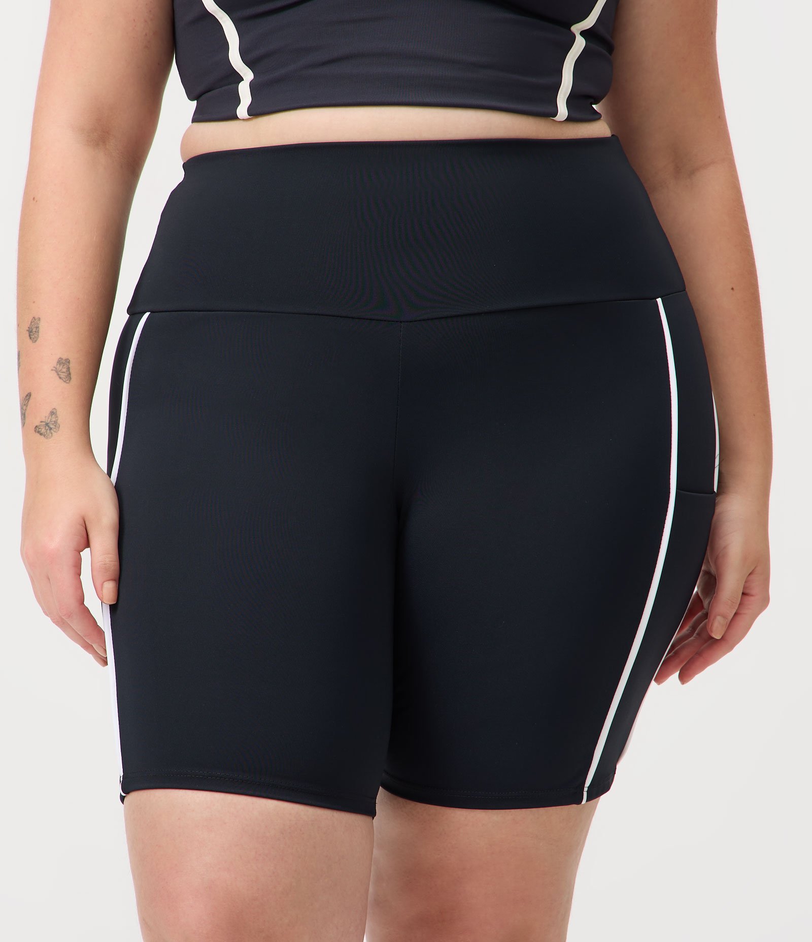 Bermuda Ciclista Firme com Tecnologia Dry e 2 Bolsos Curve e Plus Size Preto 3