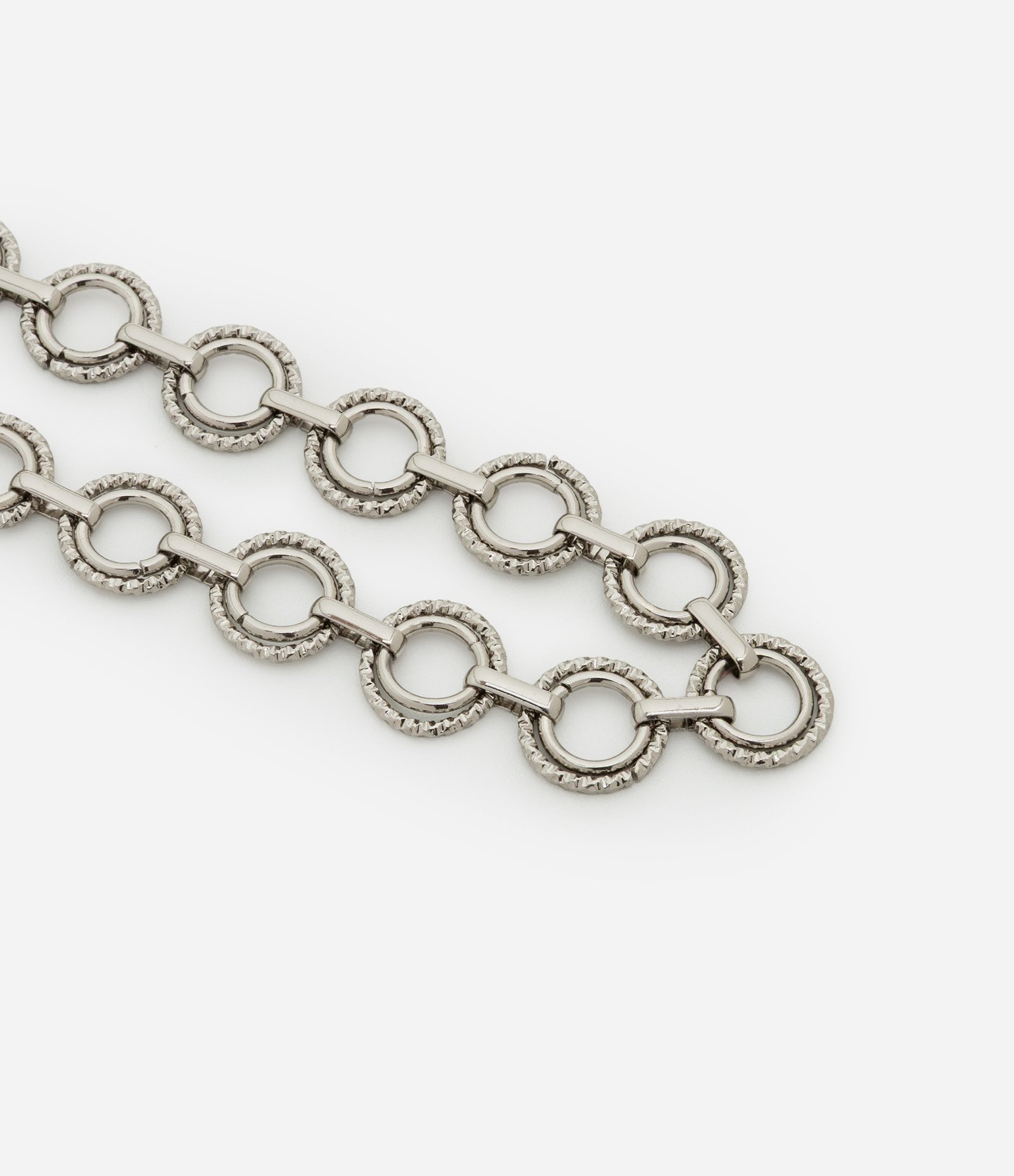 Cinto Estreito em Metal Liso e Correntinha e Bolinha Prata 2